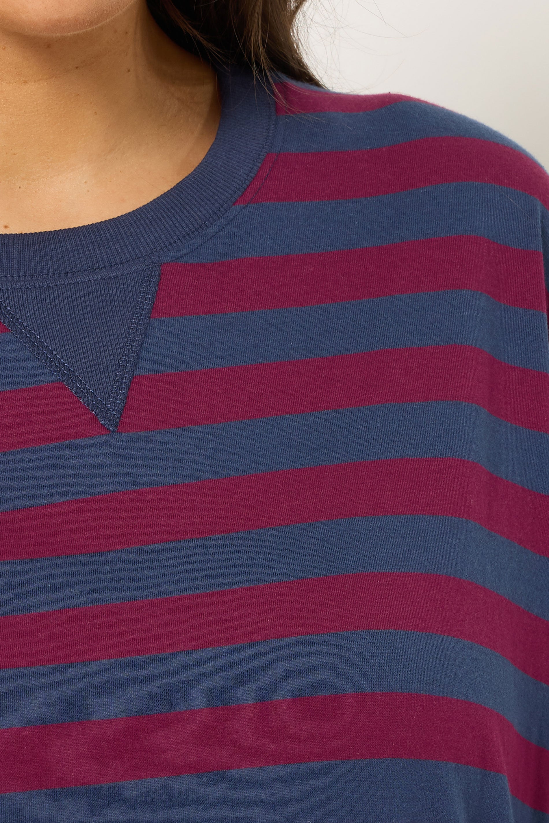 YOURS Plus Size Red Stripe Balloon Sleeve Top | Yours Clothing 5