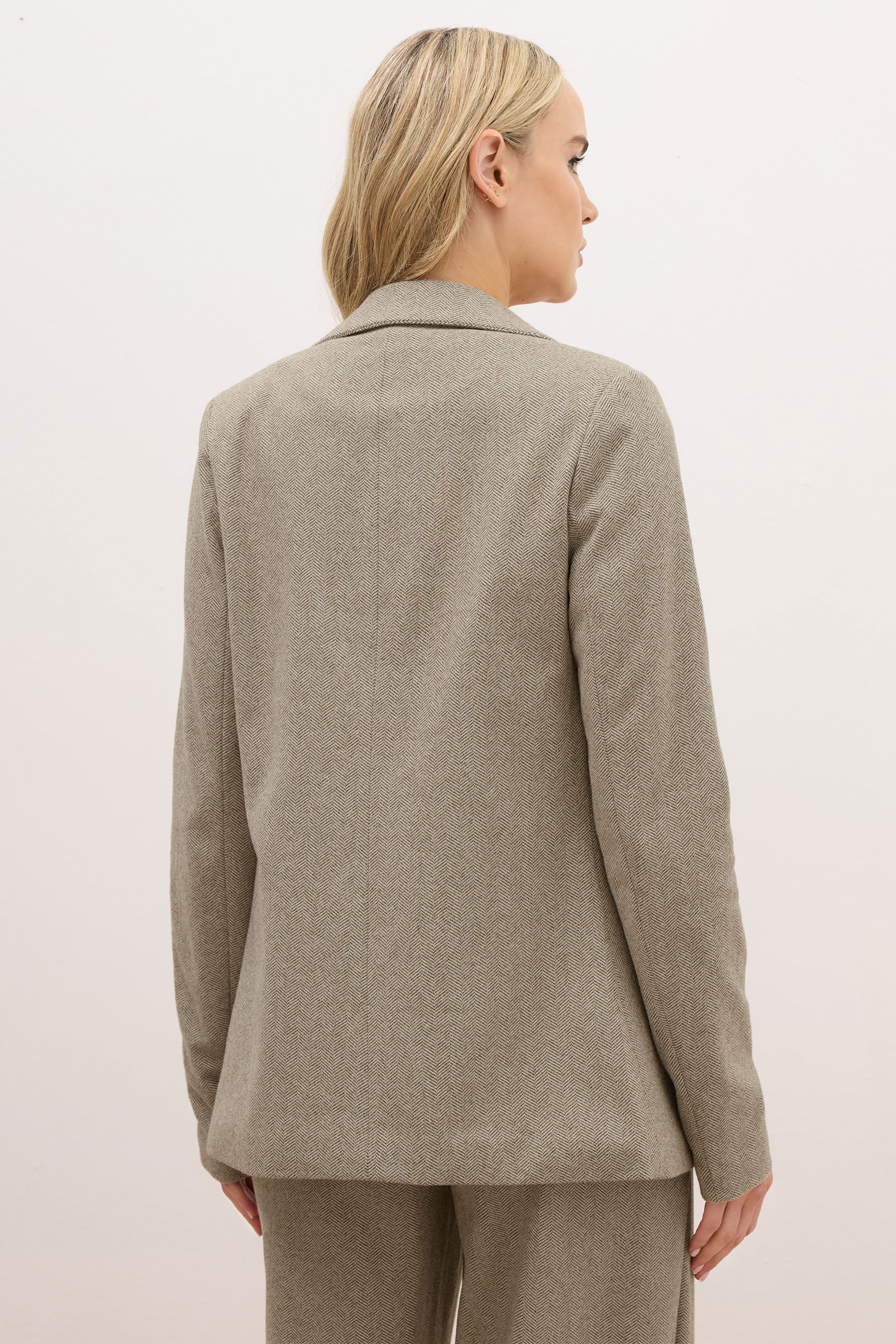 LTS PREMIUM Tall Brown Herringbone Blazer | Long Tall Sally 4