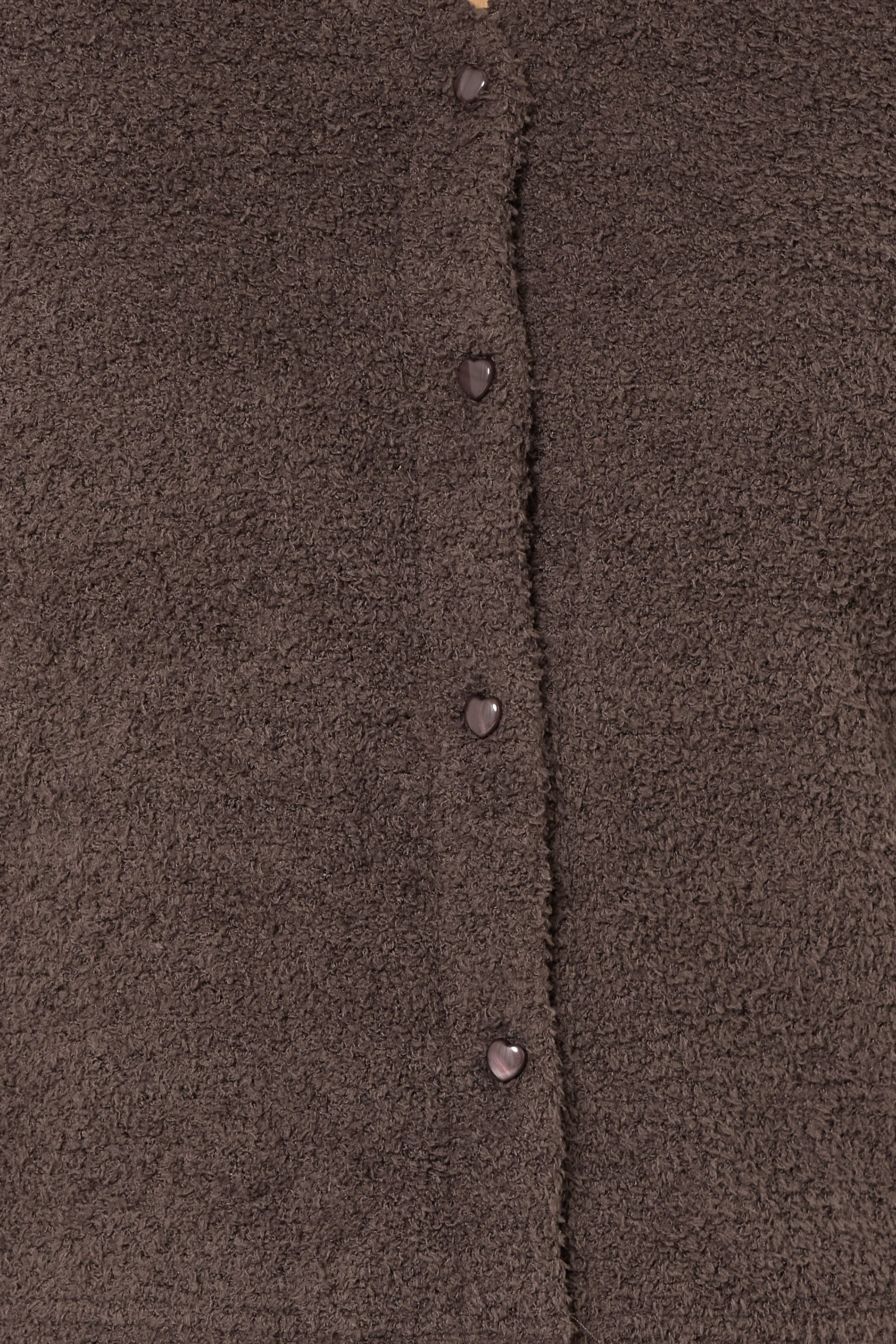 YOURS Plus Size Chocolate Brown Chenille Cardigan | Yours Clothing 5