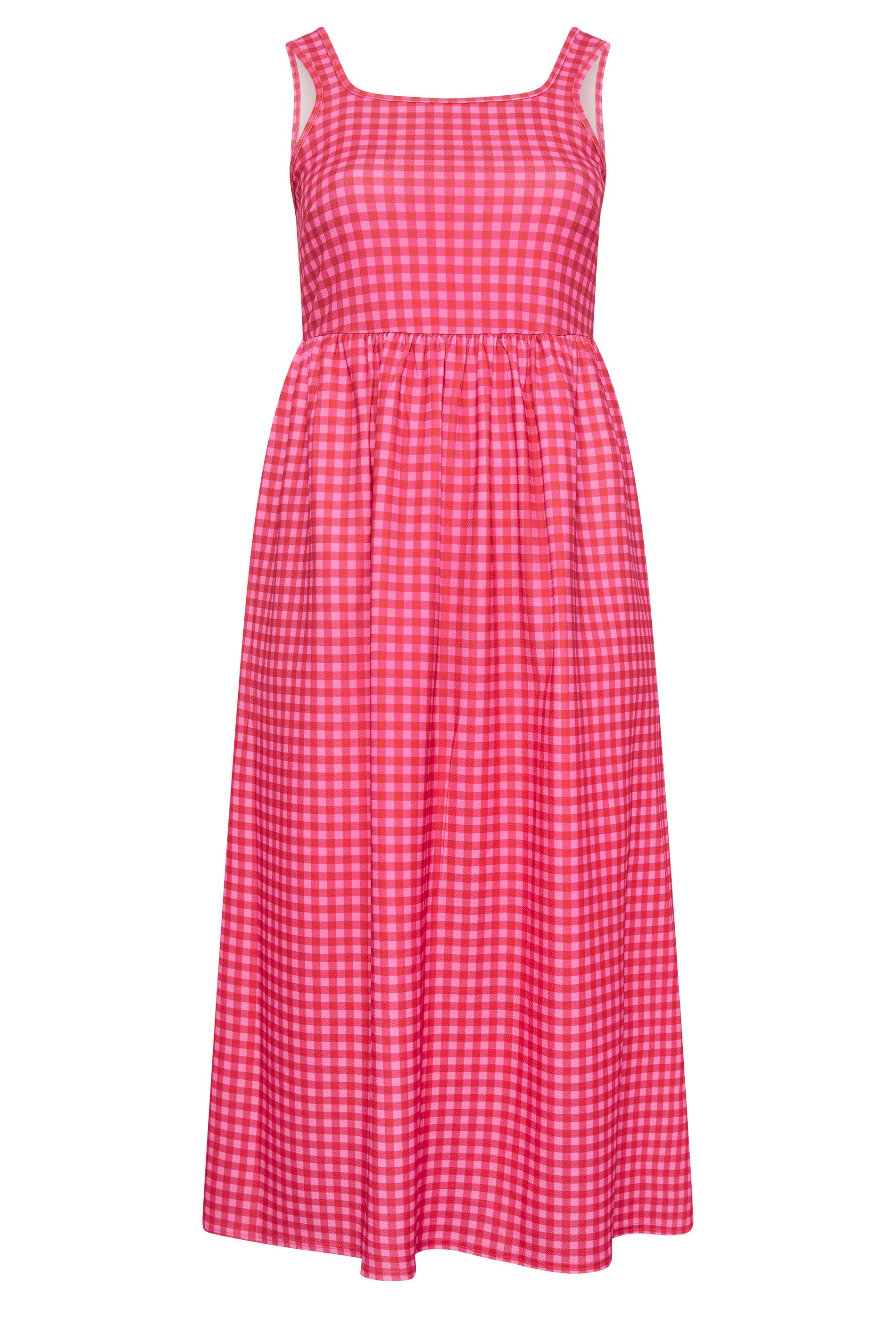 LIMITED COLLECTION Plus Size Pink Gingham Maxi Dress | Yours Clothing 5