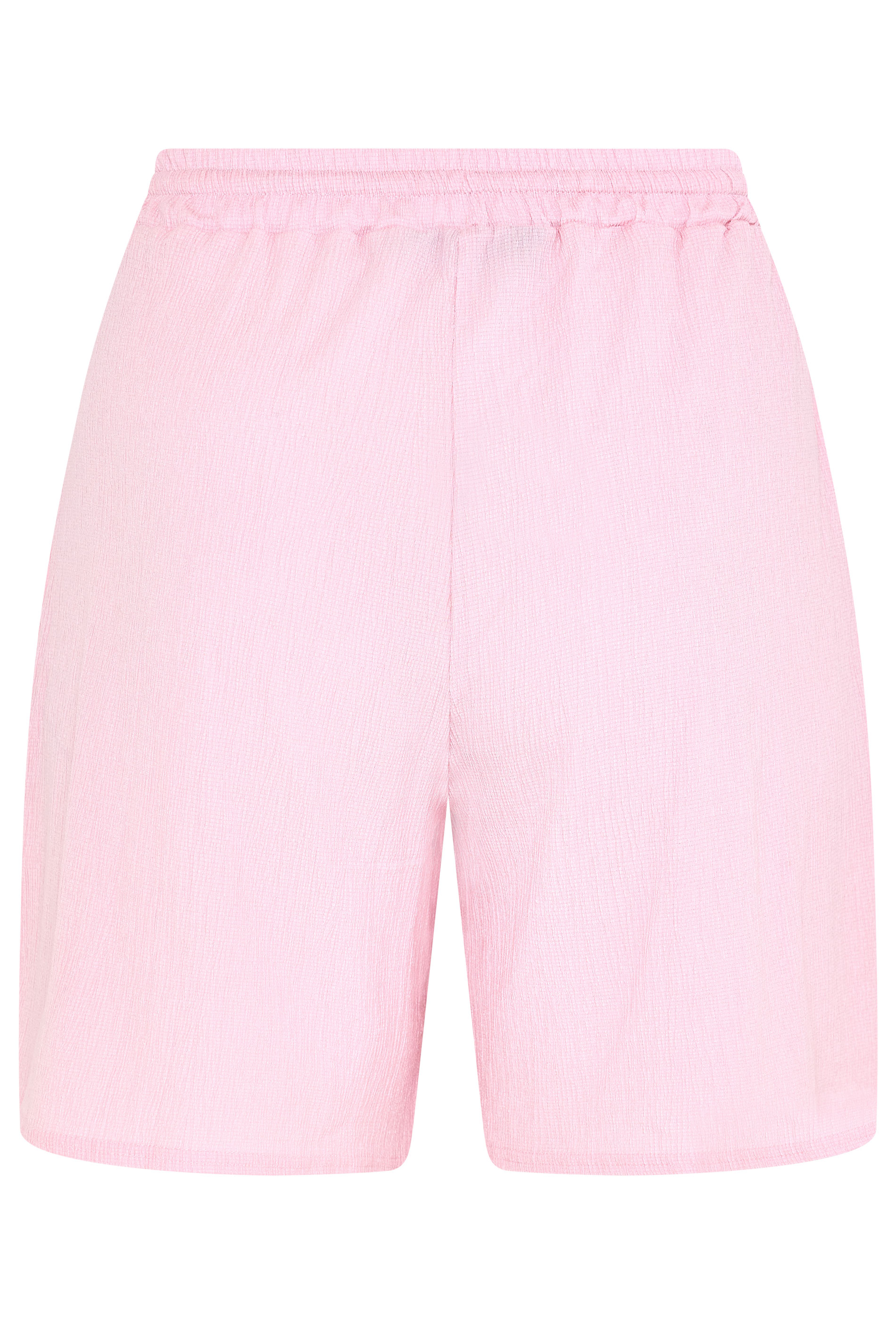 YOURS Plus Size Pink Crinkle Jersey Shorts | Yours Clothing 6