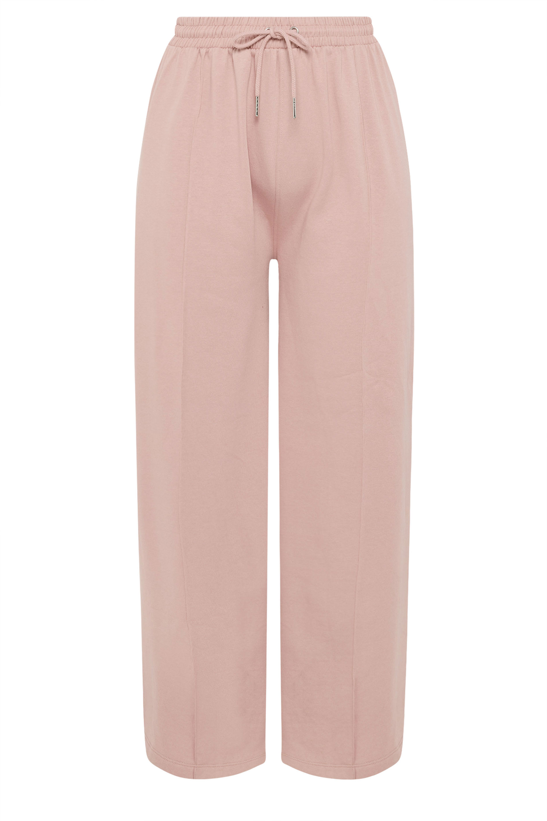 YOURS Plus Size Dusky Pink Wide Leg Joggers | Yours Clothing 5