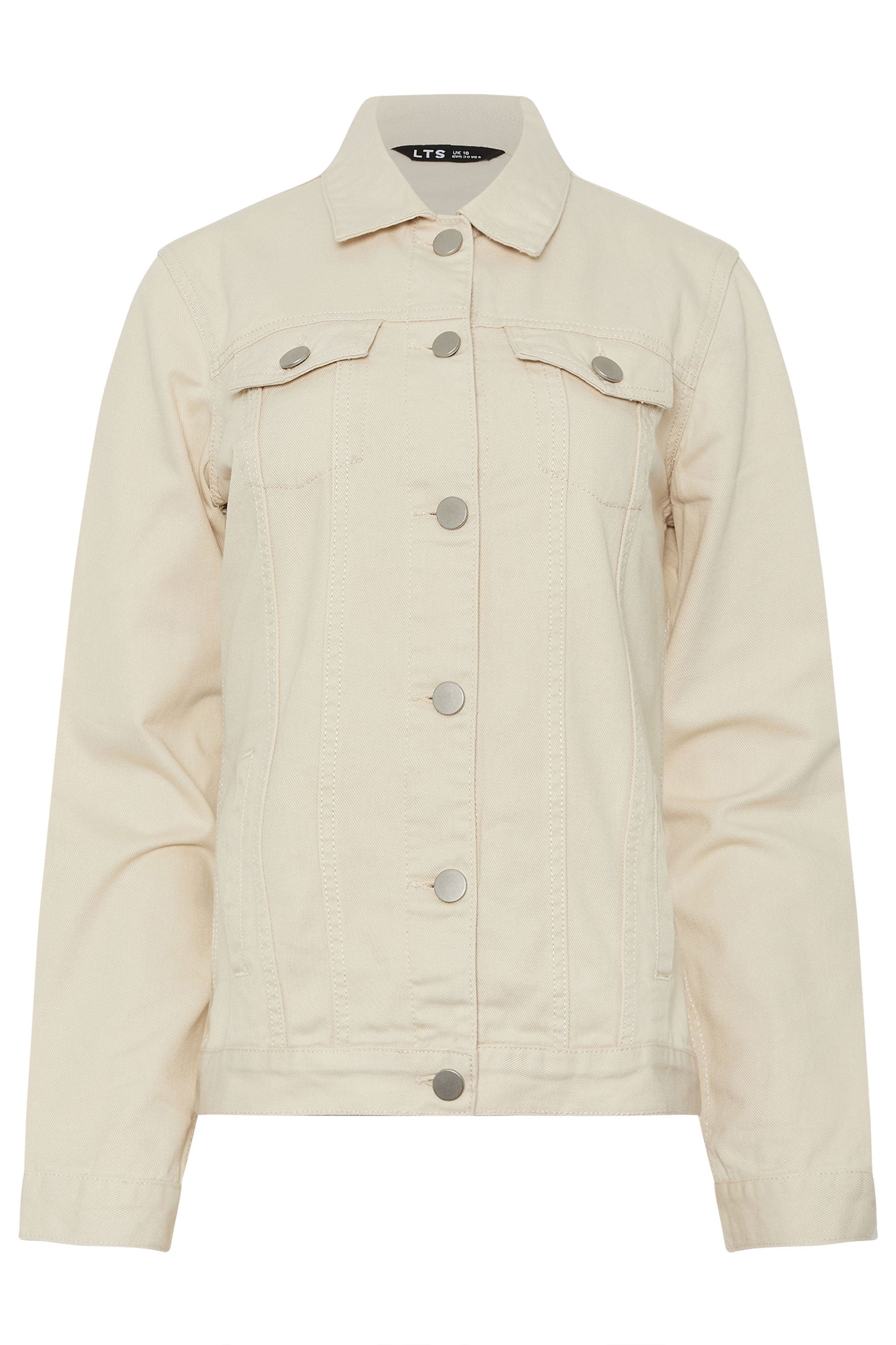 LTS Tall Ivory White Cotton Denim Jacket | Long Tall Sally  5