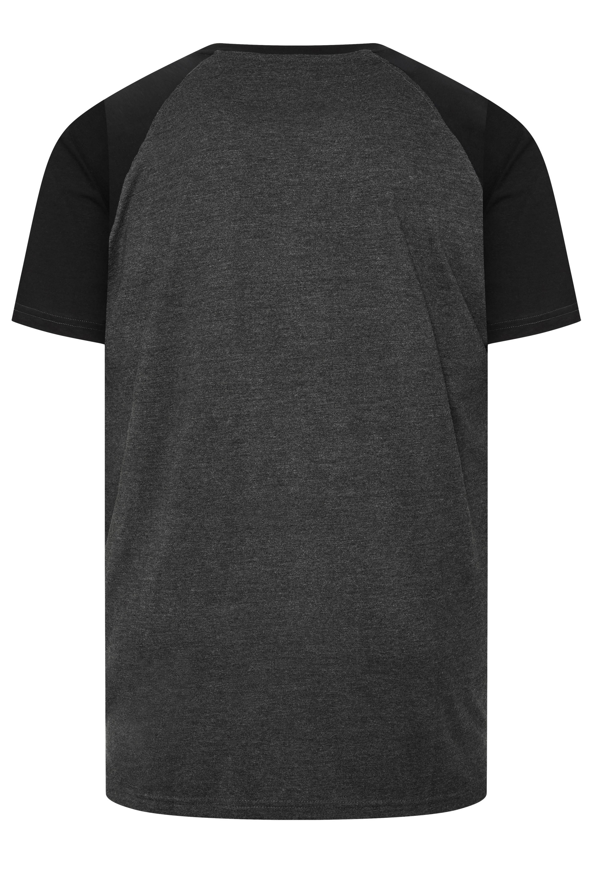 KAM Big & Tall Black 'Brooklyn' Raglan Tee | BadRhino 4