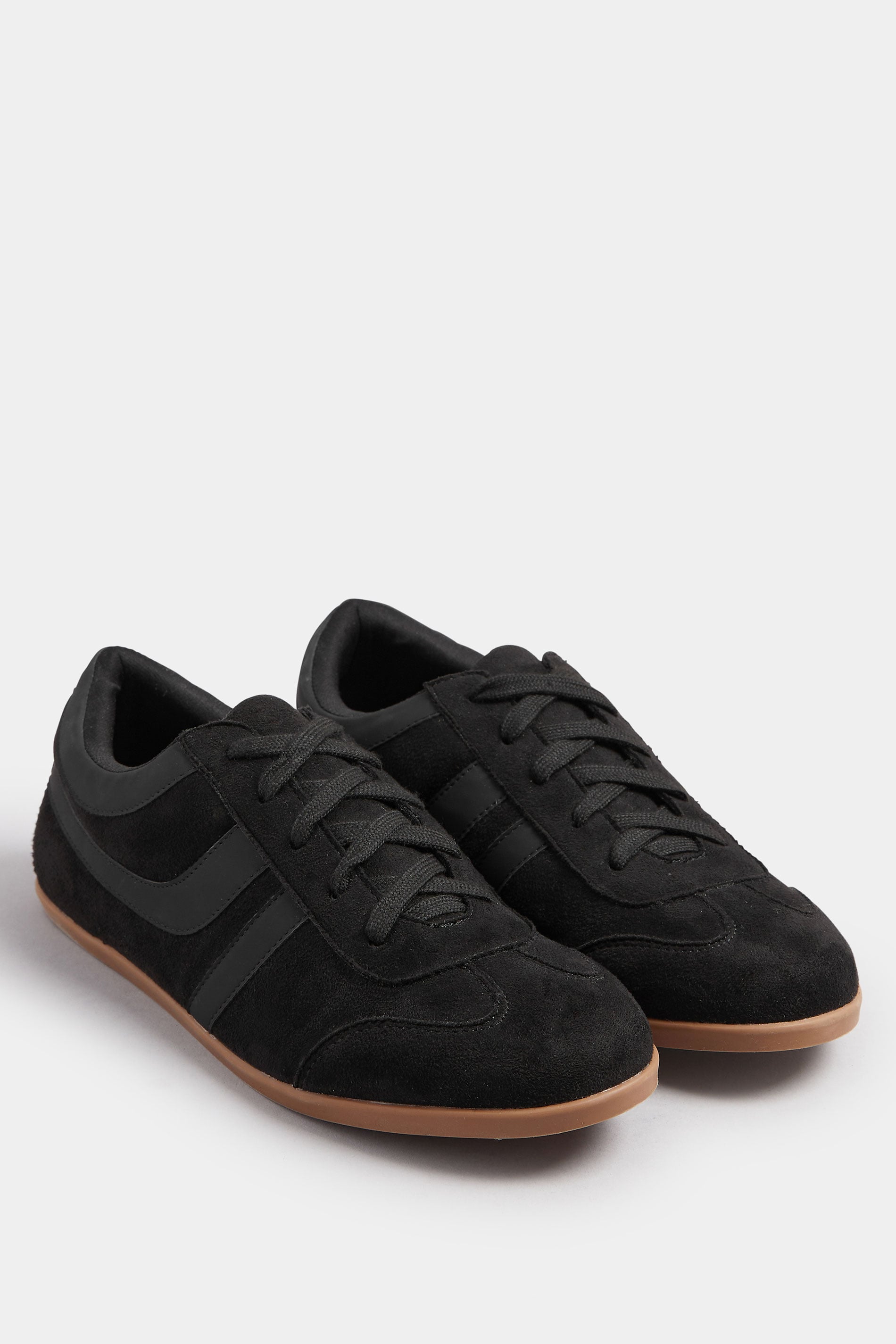 LTS Black Padded Retro Trainers In Standard Fit | Long Tall Sally 3