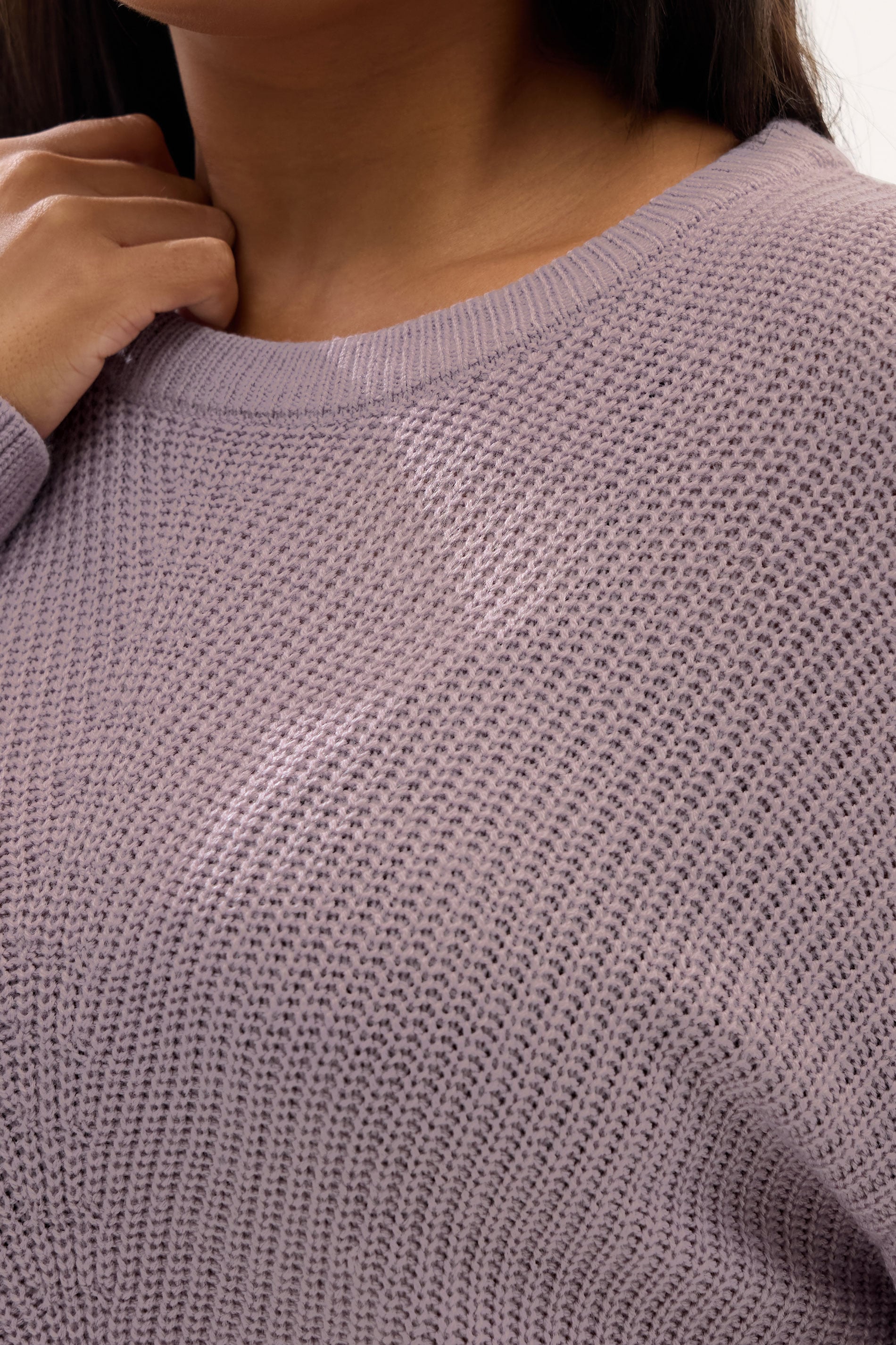 YOURS Plus Size Light Purple Essential Knitted Jumper | Yours Clothing 4
