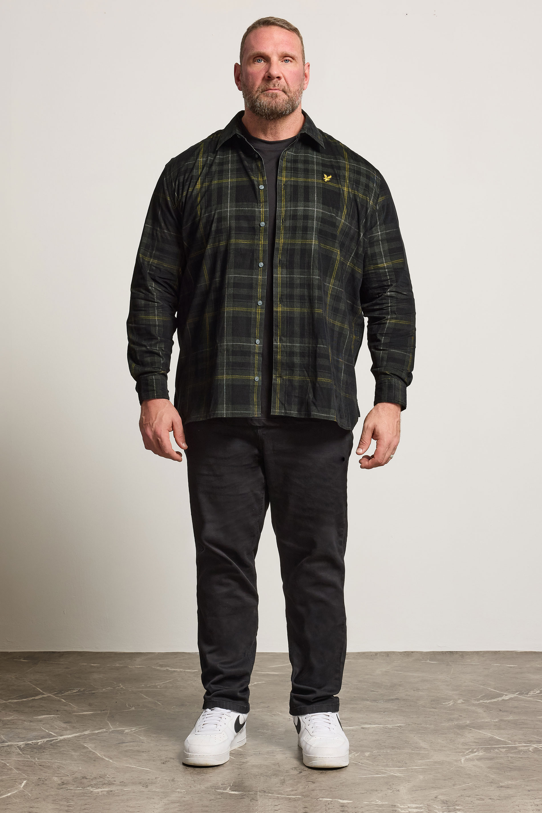 LYLE & SCOTT Big & Tall Black Check Shirt | BadRhino 1