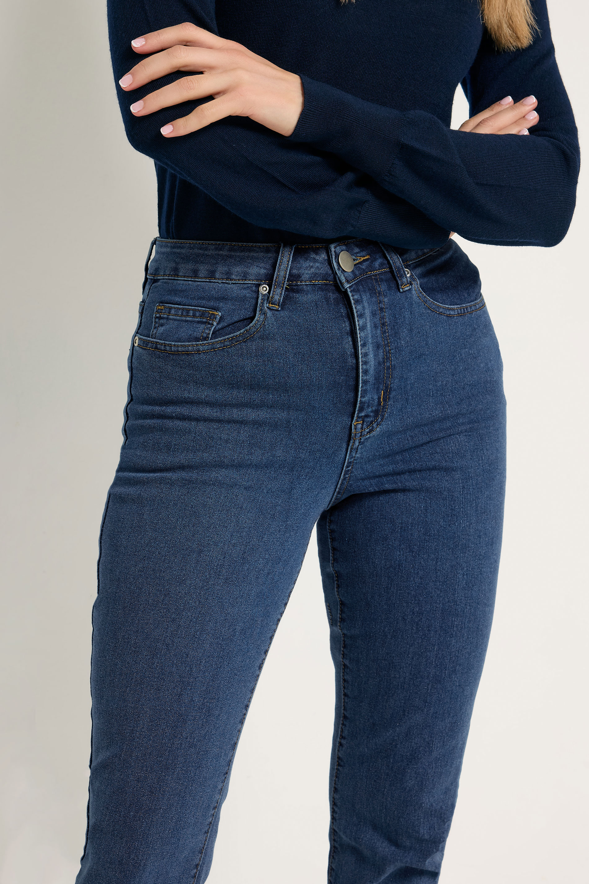 LTS Tall Dark Blue Stretch Straight Leg Jeans | Long Tall Sally  5