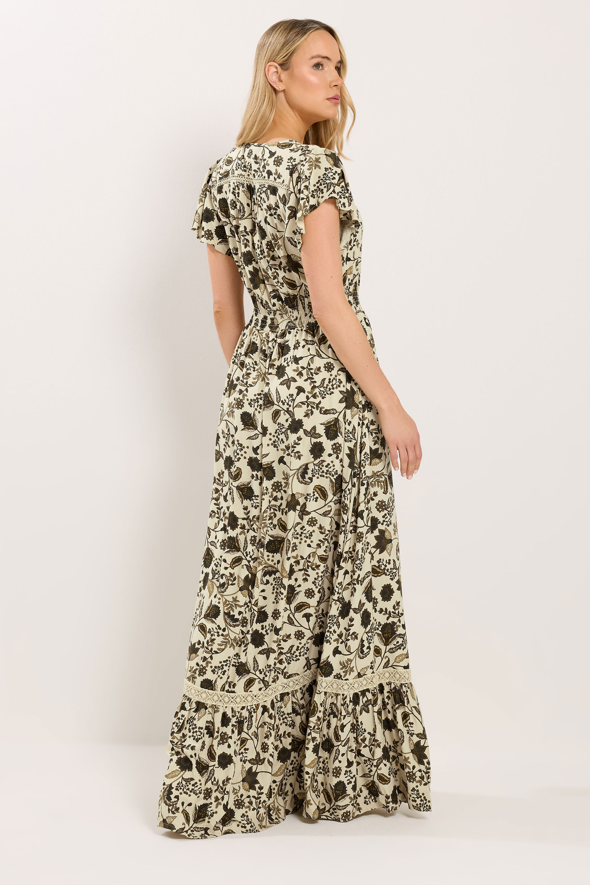LTS Tall Women's Green Floral Button Maxi Dress | Long Tall Sally 4