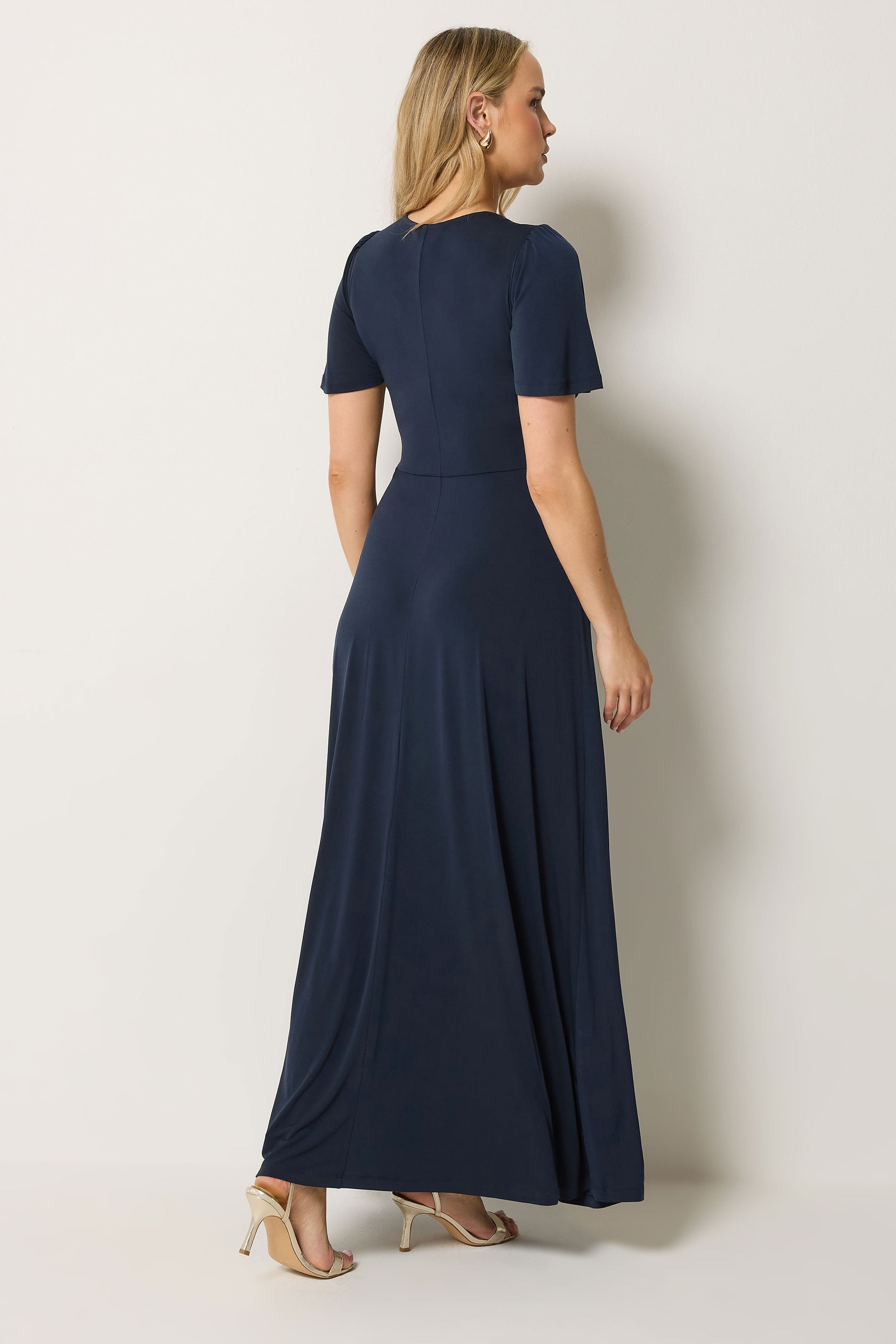 LTS Tall Women's Navy Blue Twist Front Maxi Dress | Long Tall Sally 2