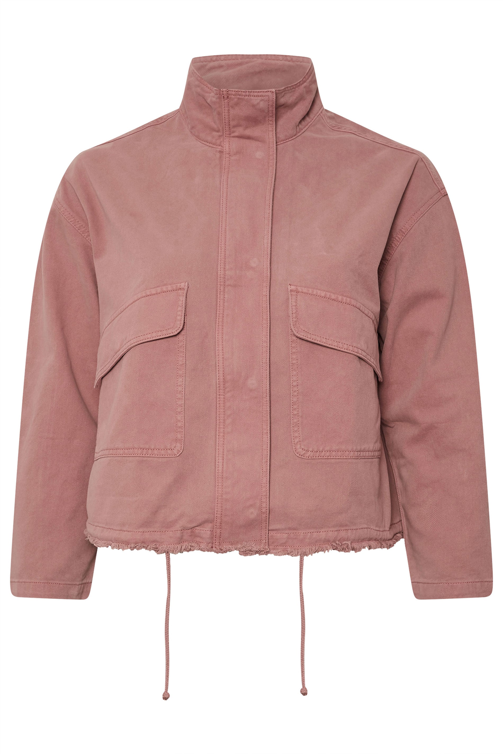 YOURS Plus Size Dusky Pink Drop Shoulder Twill Jacket | Yours Clothing 5