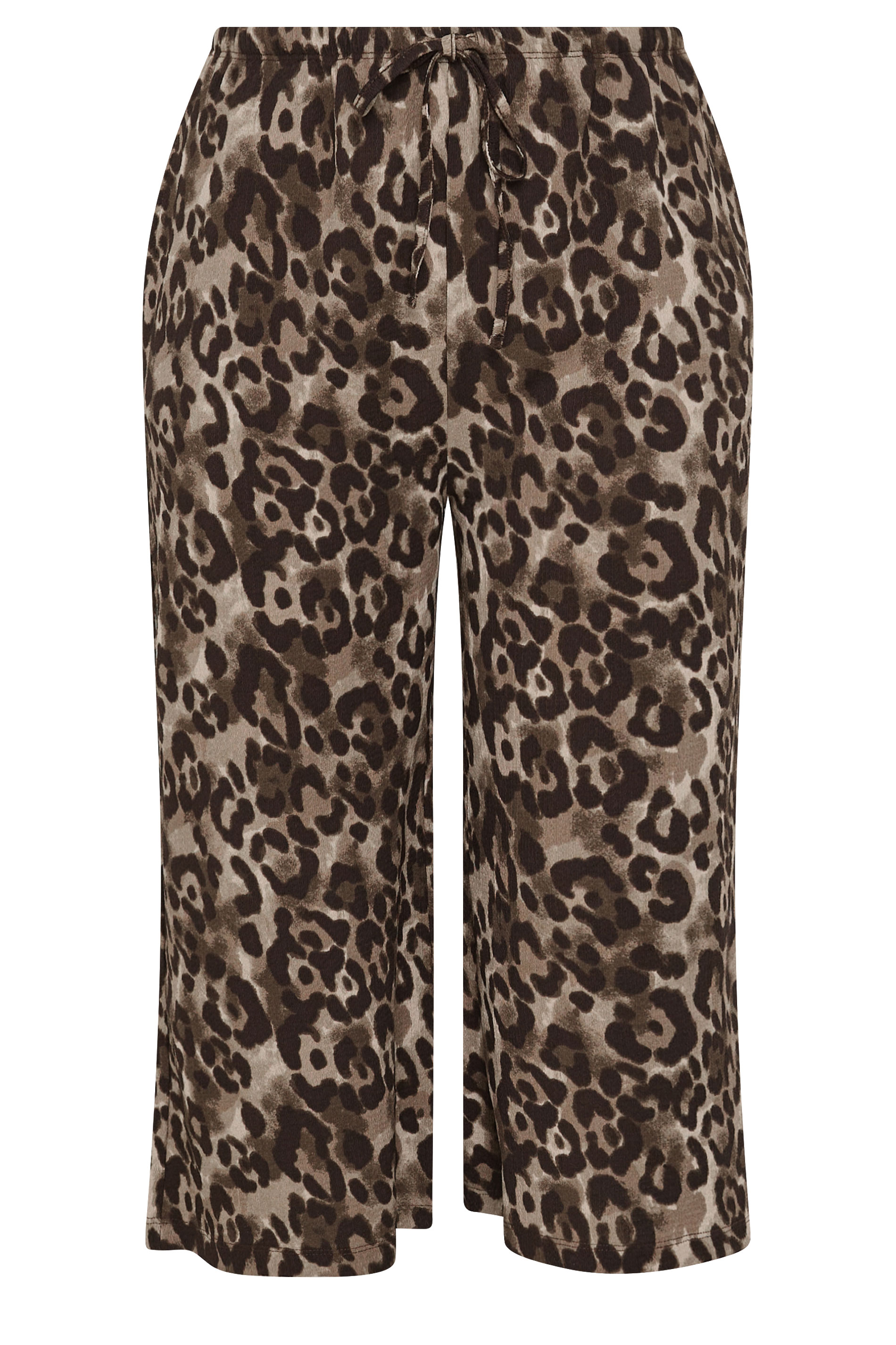 YOURSET Plus Size 2 PACK Black Leopard Textured Culottes | Yours Clothing 9