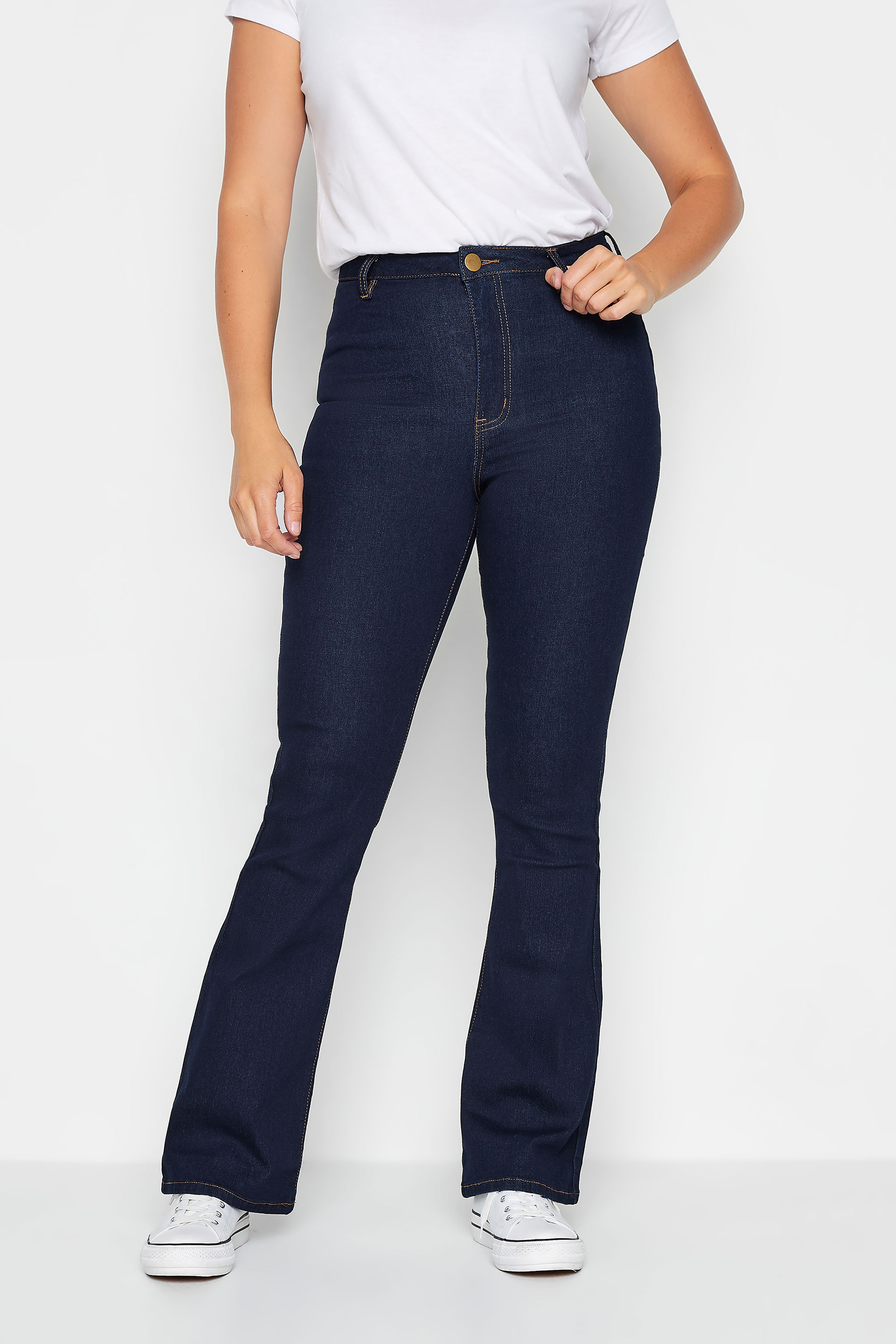 LTS Tall Indigo Blue Denim Flared Jeans | Long Tall Sally 3