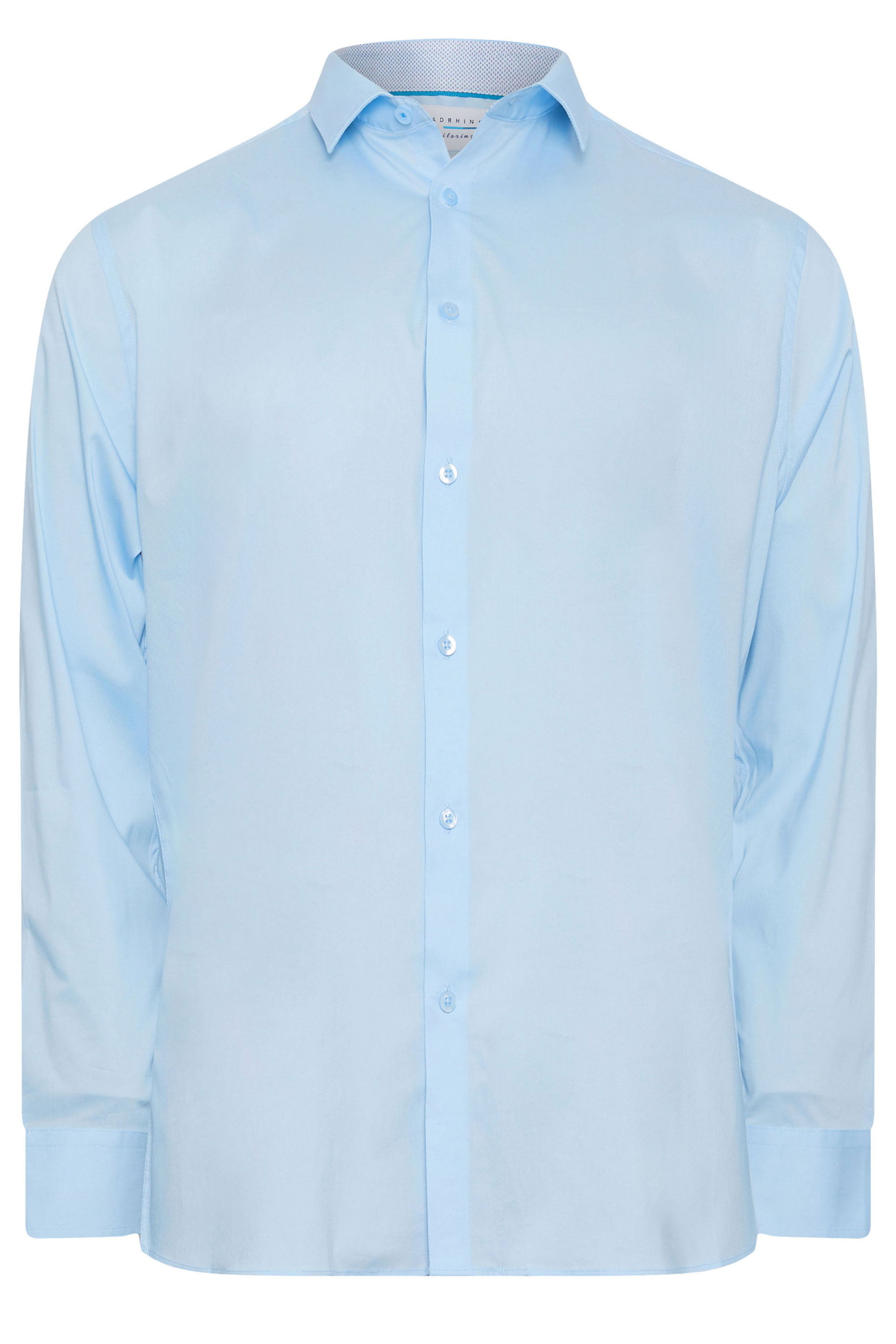 BadRhino Tailoring Big & Tall Light Blue Premium Stretch Long Sleeve Formal Shirt | BadRhino 2
