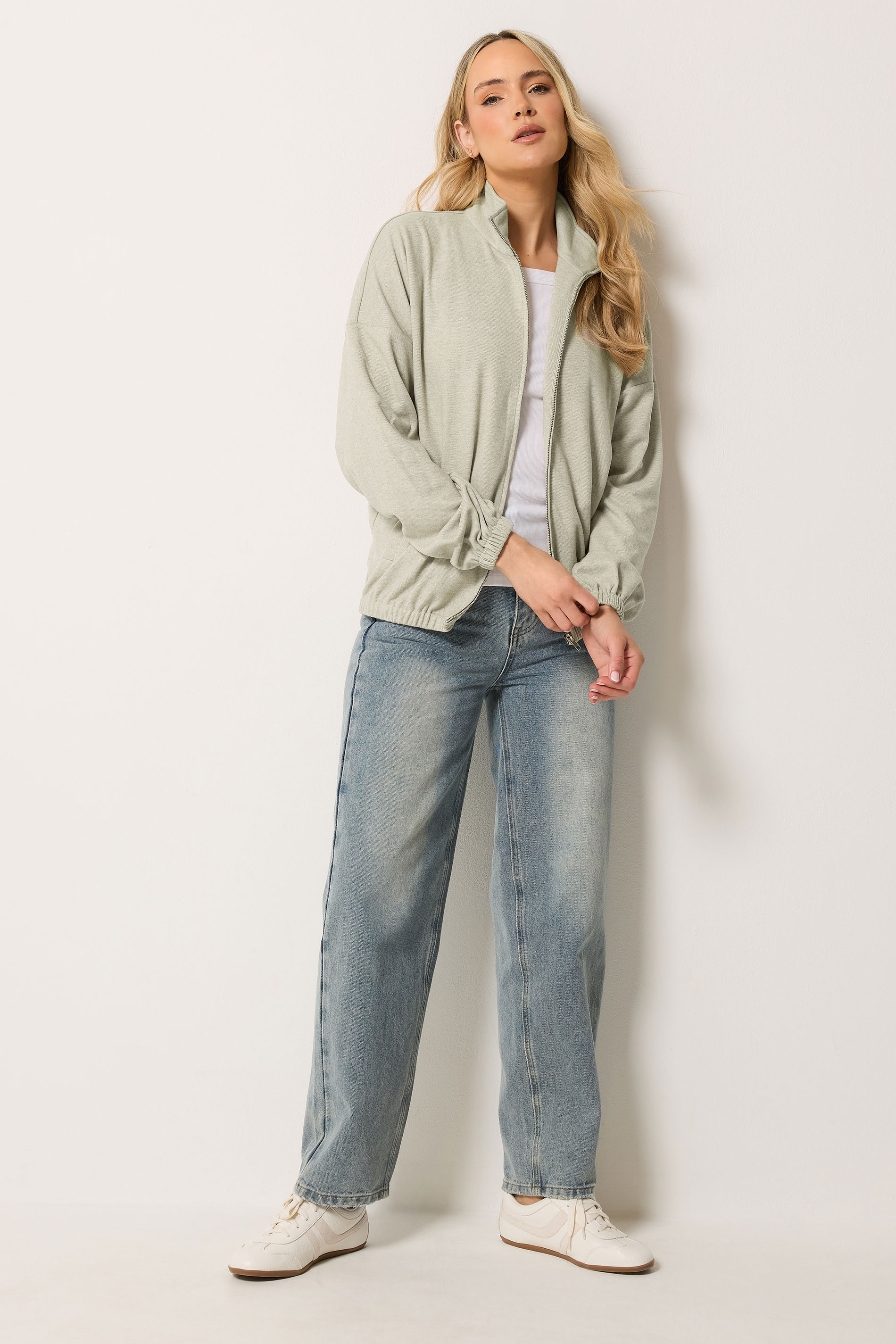 LTS PREMIUM Tall Women's Natural Brown Funnel Neck Jacket | Long Tall Sally 4
