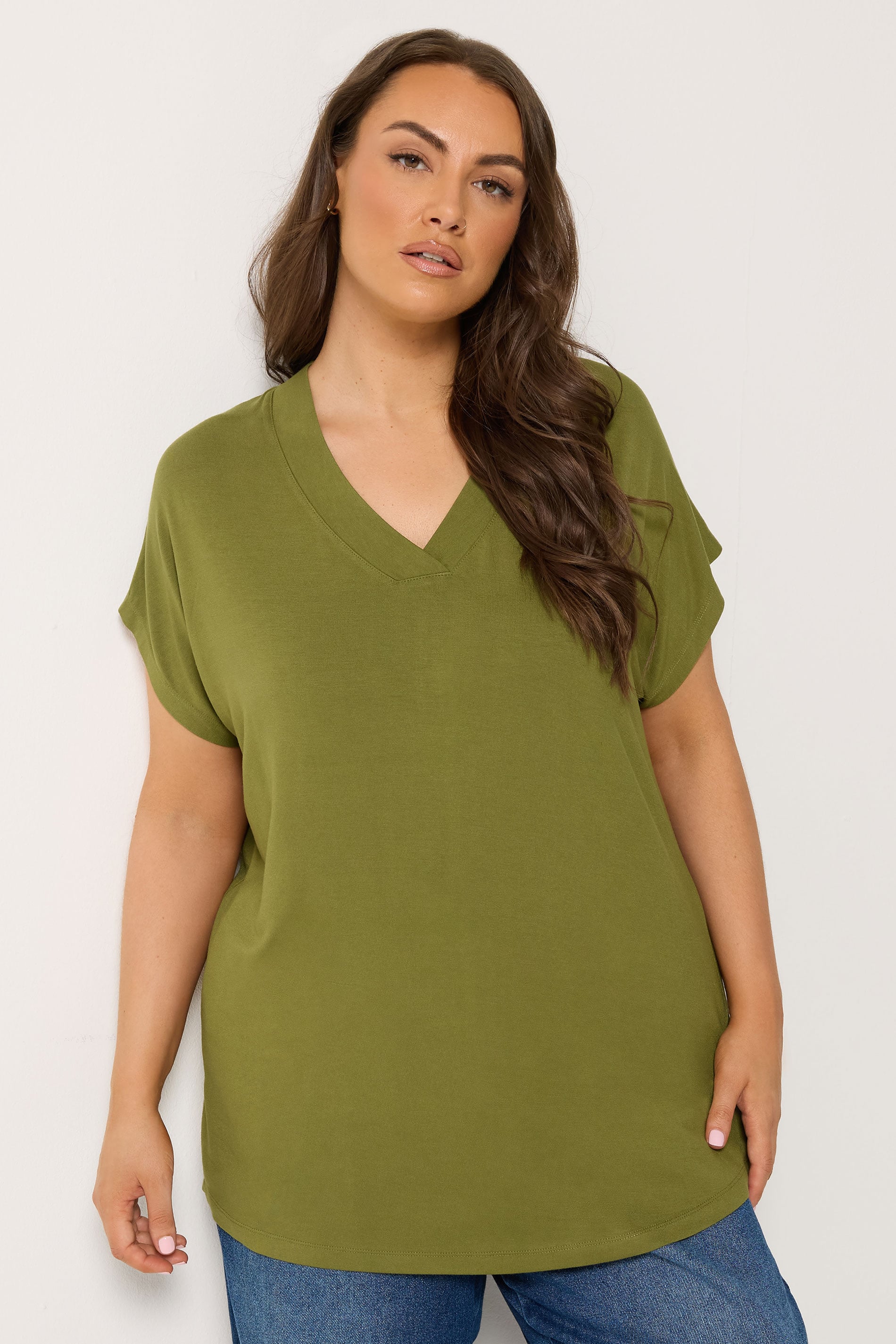 YOURS Plus Size Green Grown On Sleeve T-shirt | Yours Clothing 3