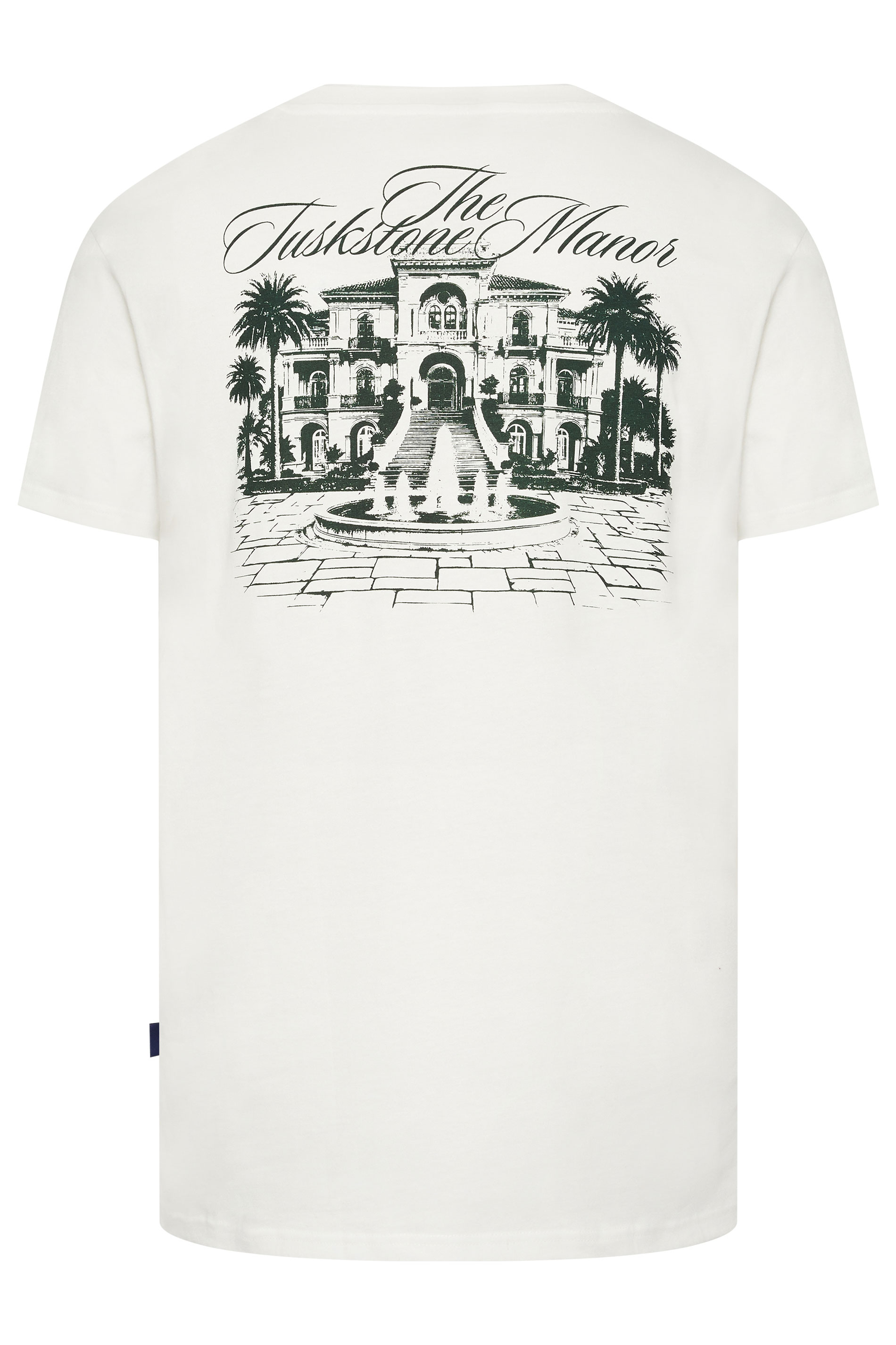 BadRhino Big & Tall White Extra Long 'The Tuskstone Manor' Graphic T-Shirt | BadRhino 7