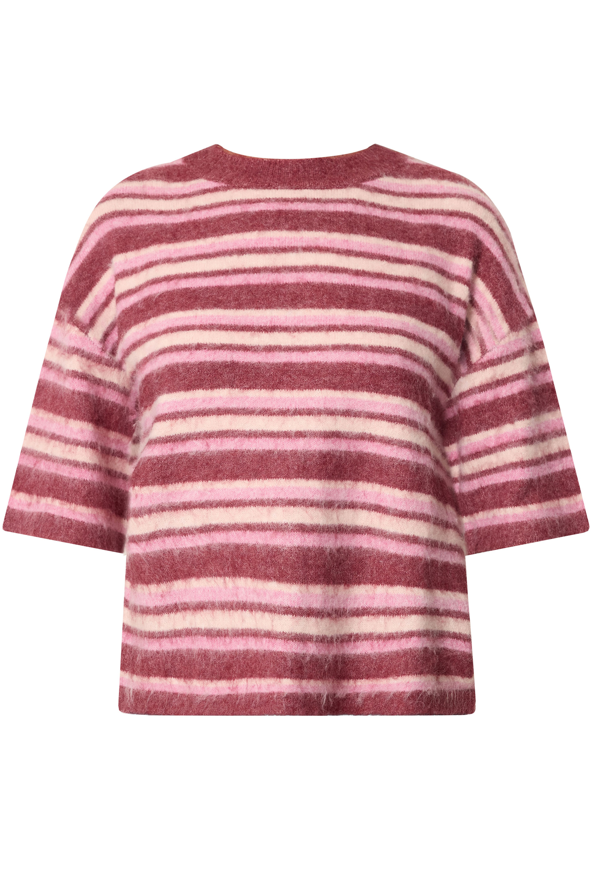 LTS Tall Women's Pink Stripe Fluffy Knit Jumper | Long Tall Sally 5