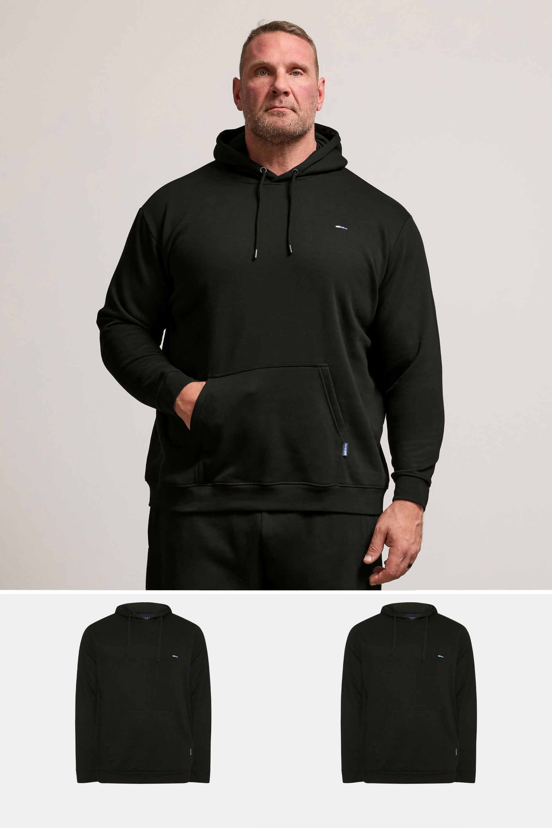 BadRhino Big & Tall 2 PACK Black Core Hoodies | BadRhino 3