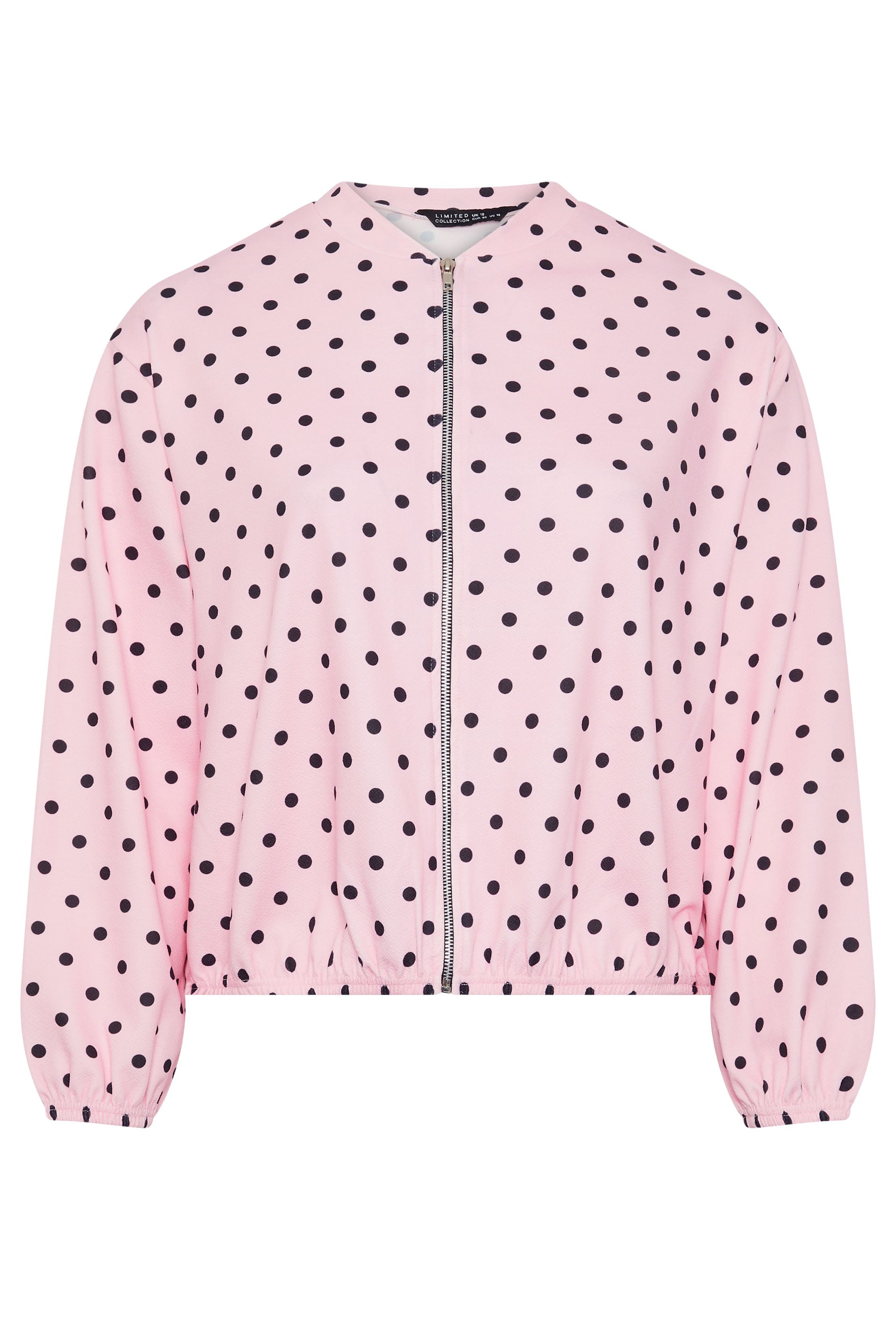 LIMITED COLLECTION Plus Size Pink Polka Dot Bomber Jacket | Yours Clothing 5