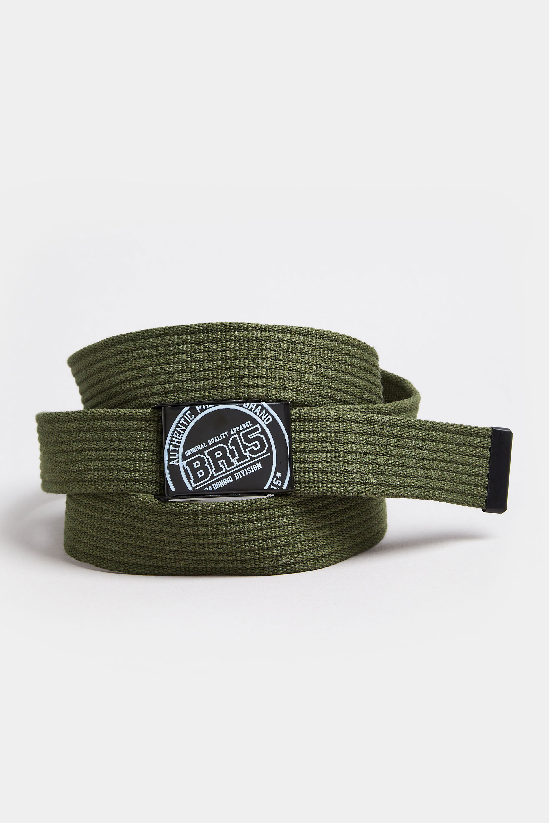 BadRhino Olive Green Ribbed Webbing Belt | BadRhino 1