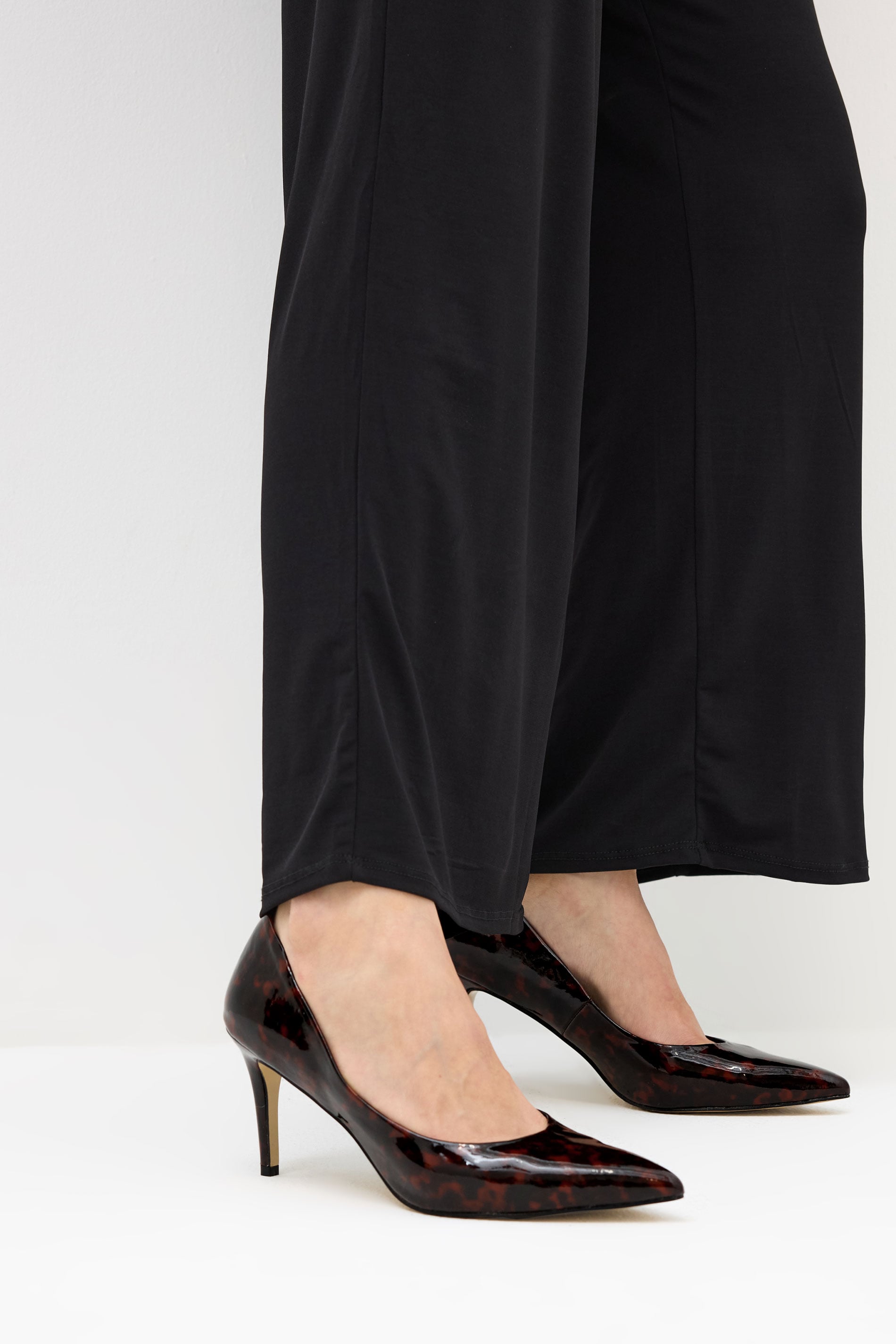 LTS Brown Tortoise Pointed Court Heel In Standard Fit | Long Tall Sally 1