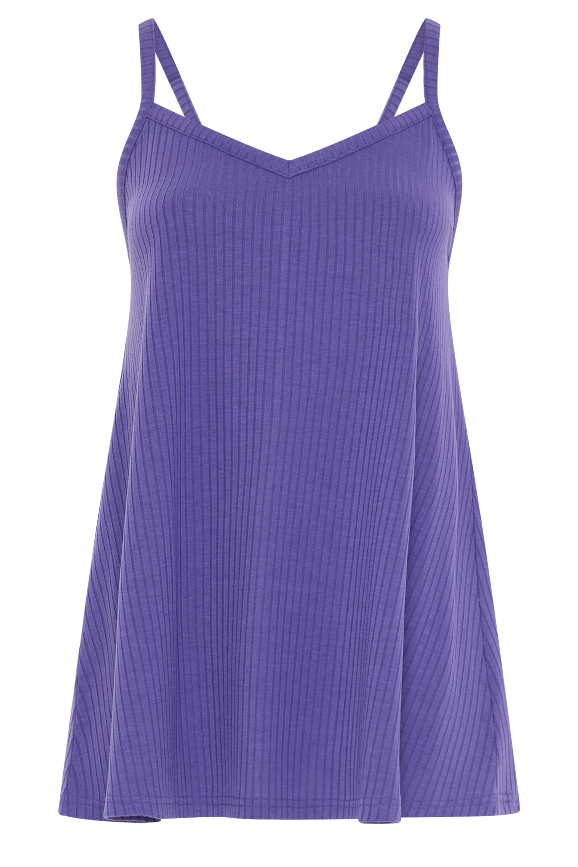 YOURS Plus Size Purple Swing Vest Top | Yours Clothing 5