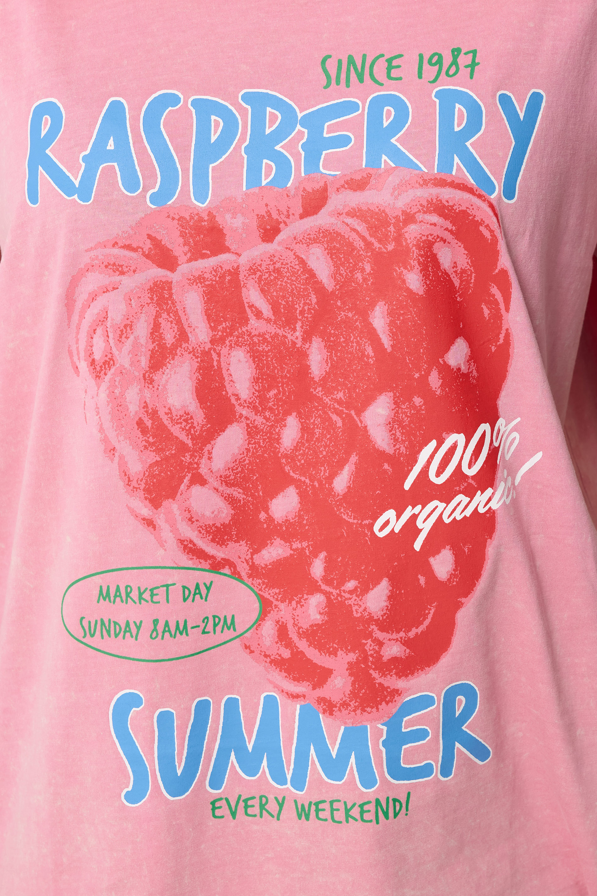 YOURS Plus Size Pink Acid Wash 'Raspberry Summer' T-Shirt | Yours Clothing 5