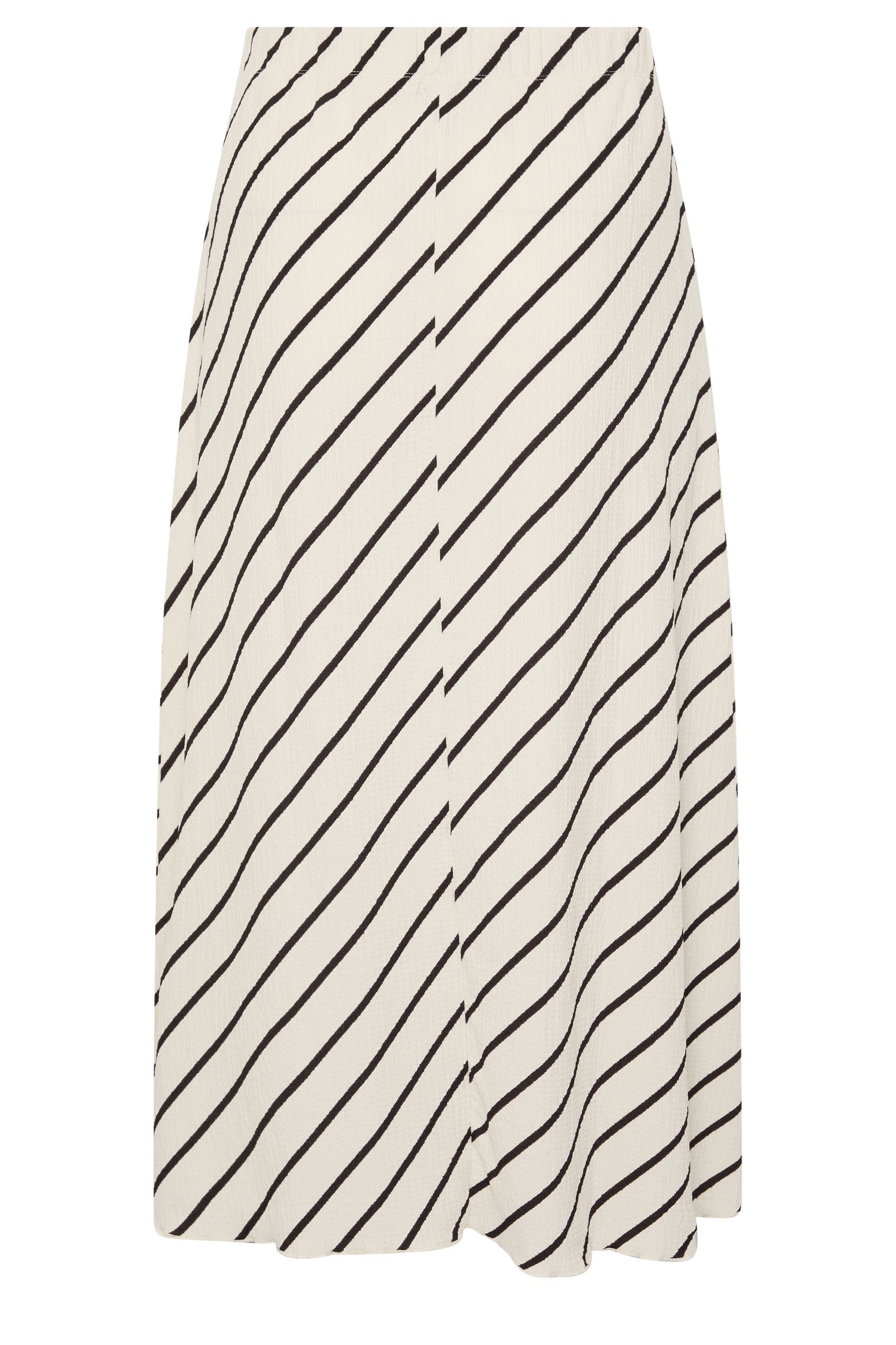 YOURS Plus Size Cream Stripe Maxi Skirt | Yours Clothing 5