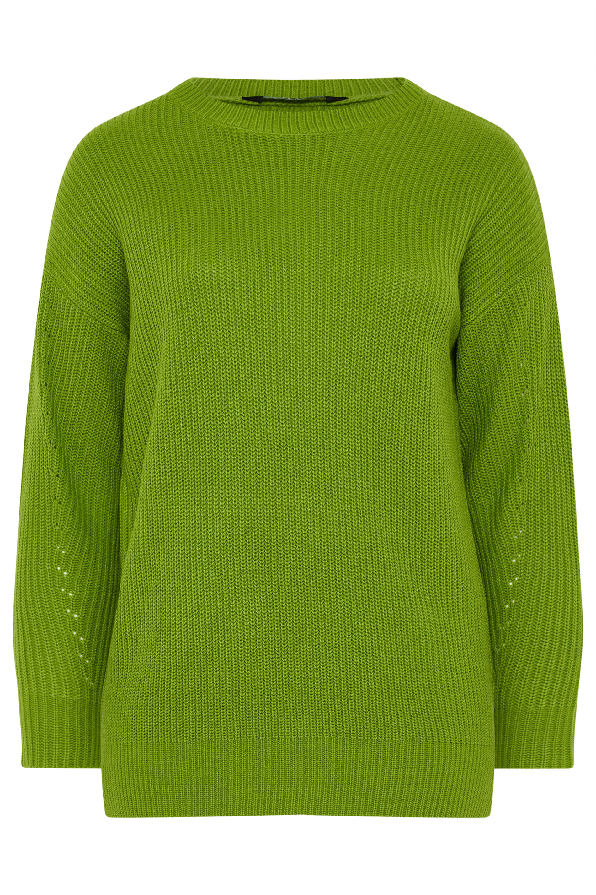 YOURS Plus Size Green Drop Shoulder Jumper | Yours Clothing 5