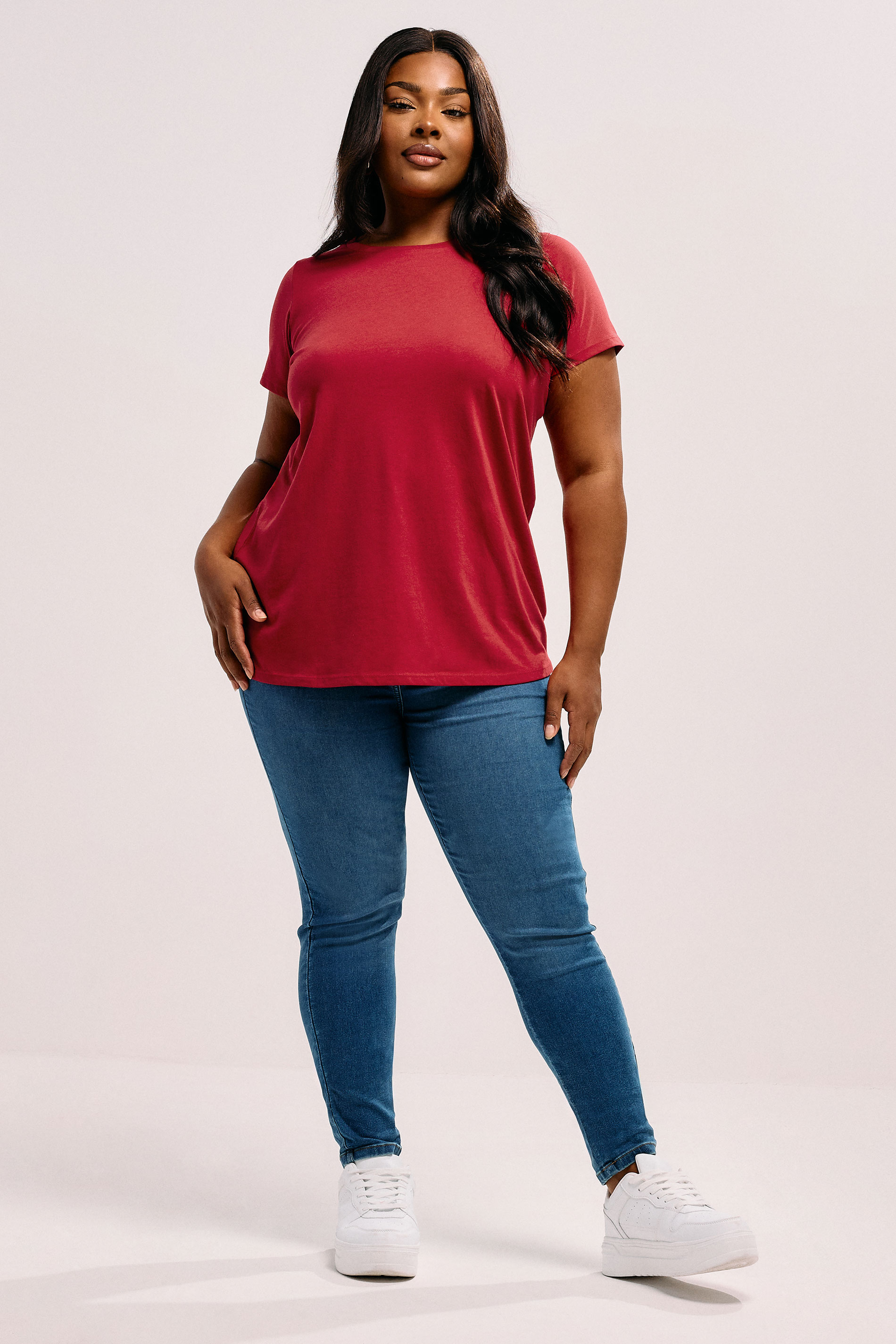 YOURS Plus Size Red Core T-Shirt | Yours Clothing 1