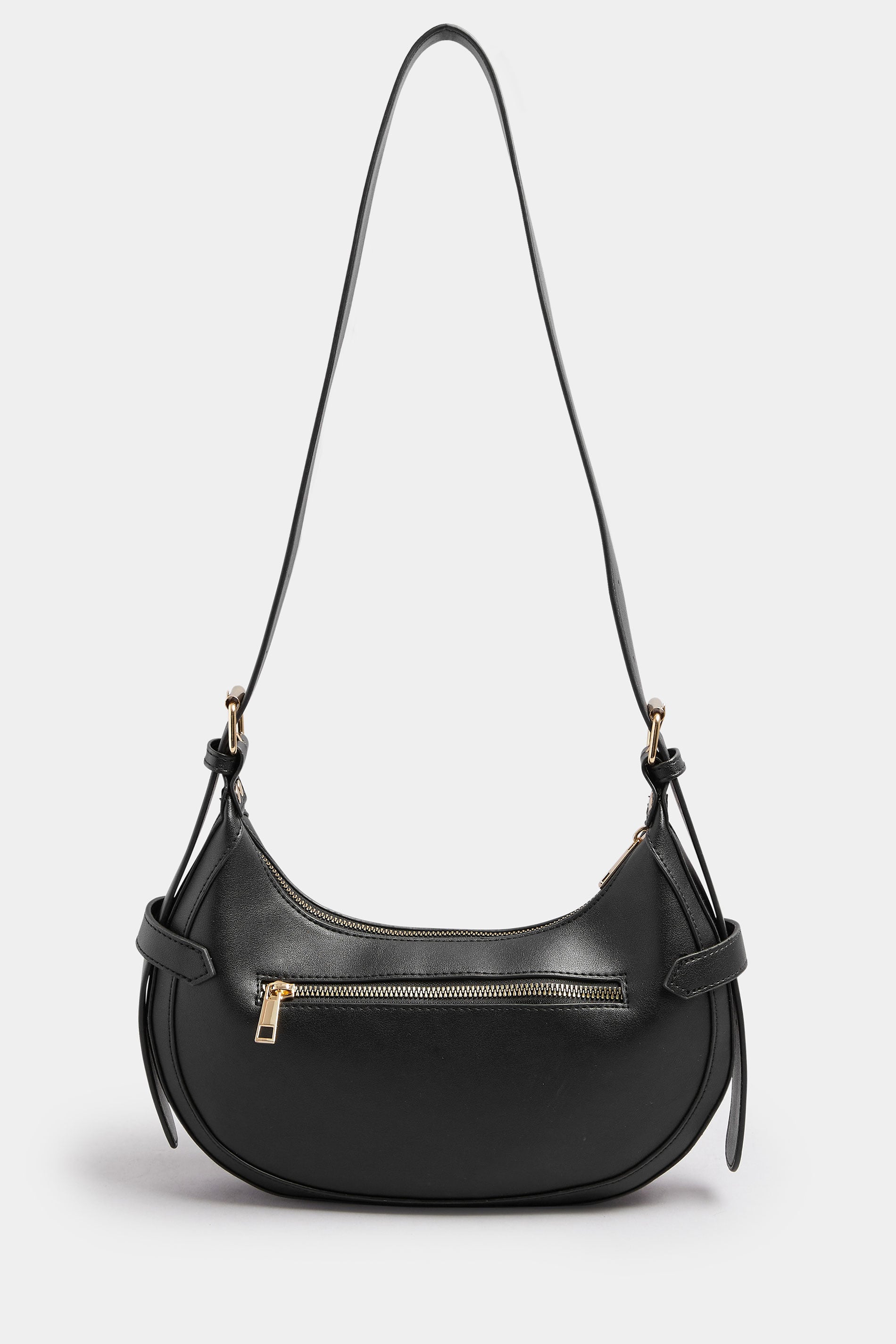 Black Buckle Shoulder Bag | Yours Clothing 3