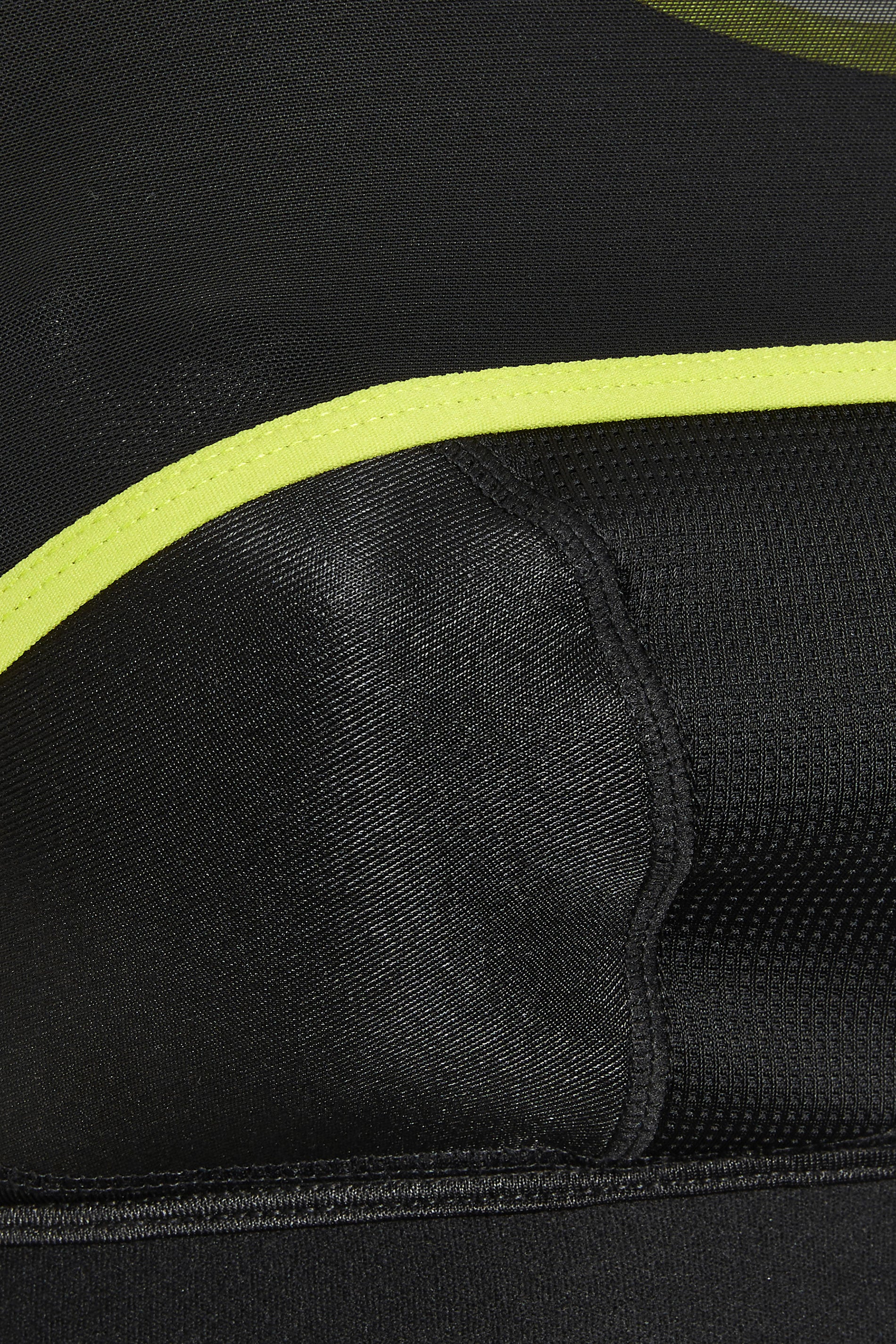 YOURS Plus Size Black Mesh Contrast Trim Non Padded Sports Bra | Yours Clothing 6