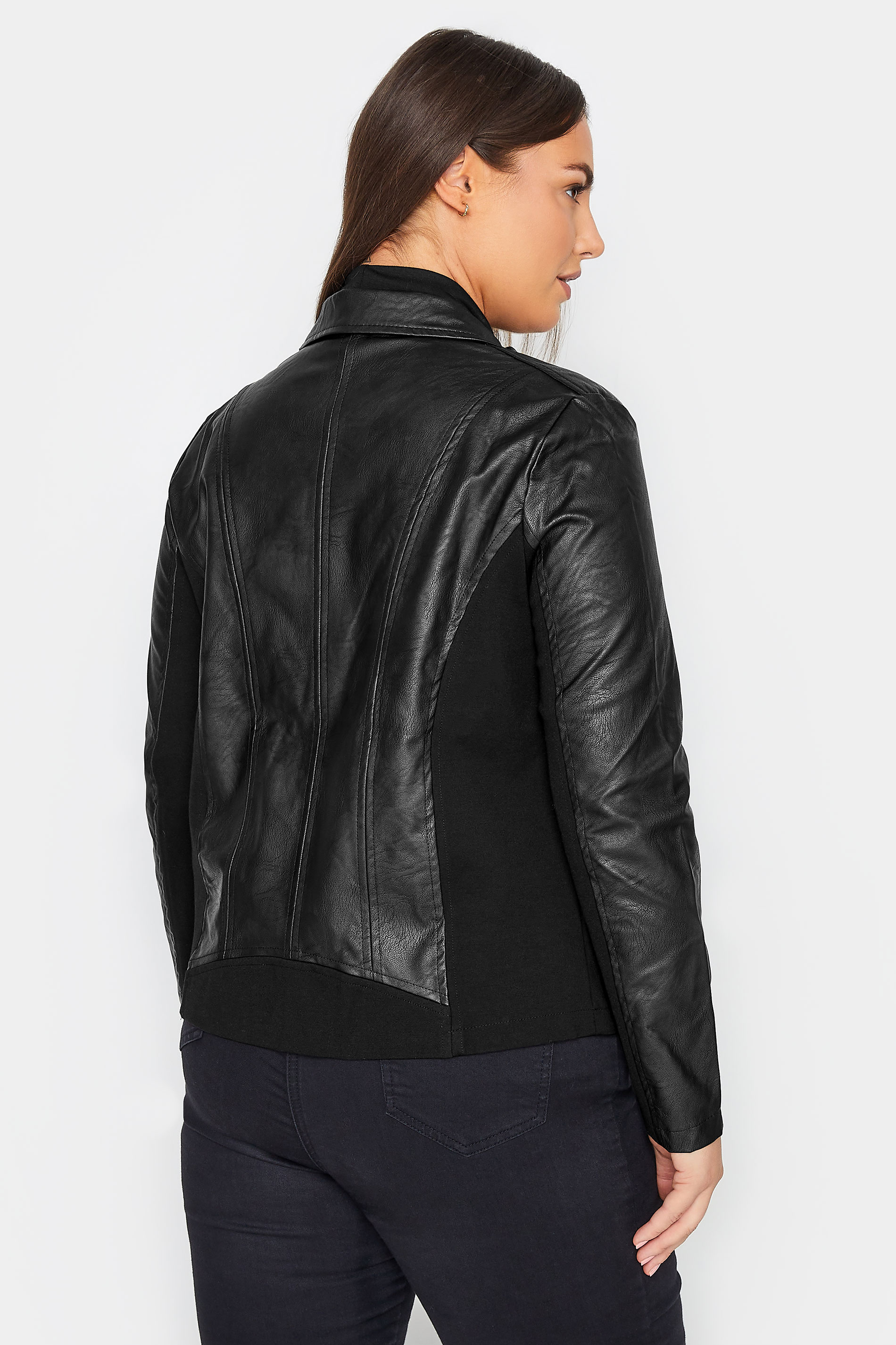 Evans Baptiste Black Embellished Faux Leather Jacket 3