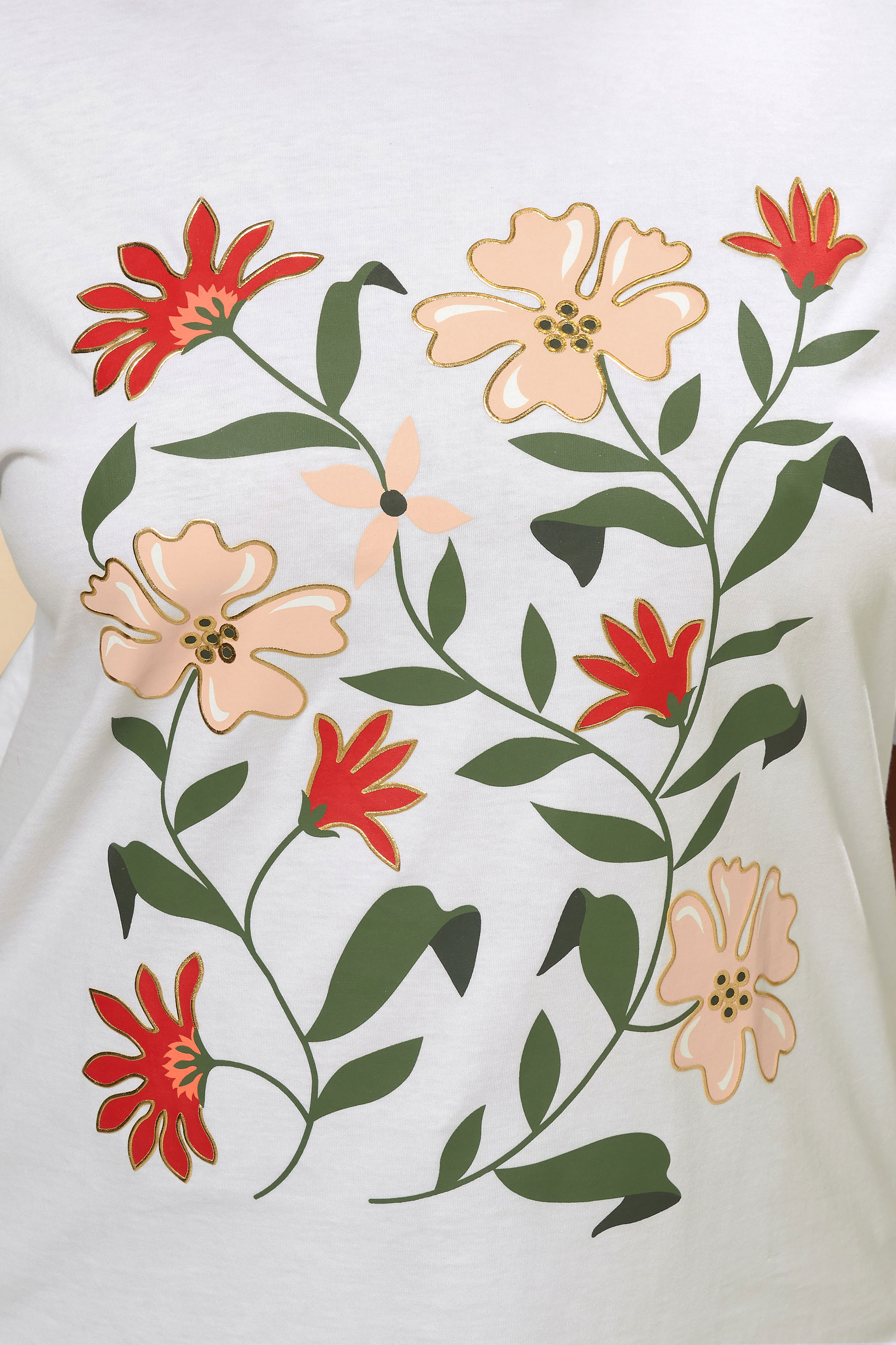 YOURS Plus Size White Floral Print T-Shirt | Yours Clothing 4