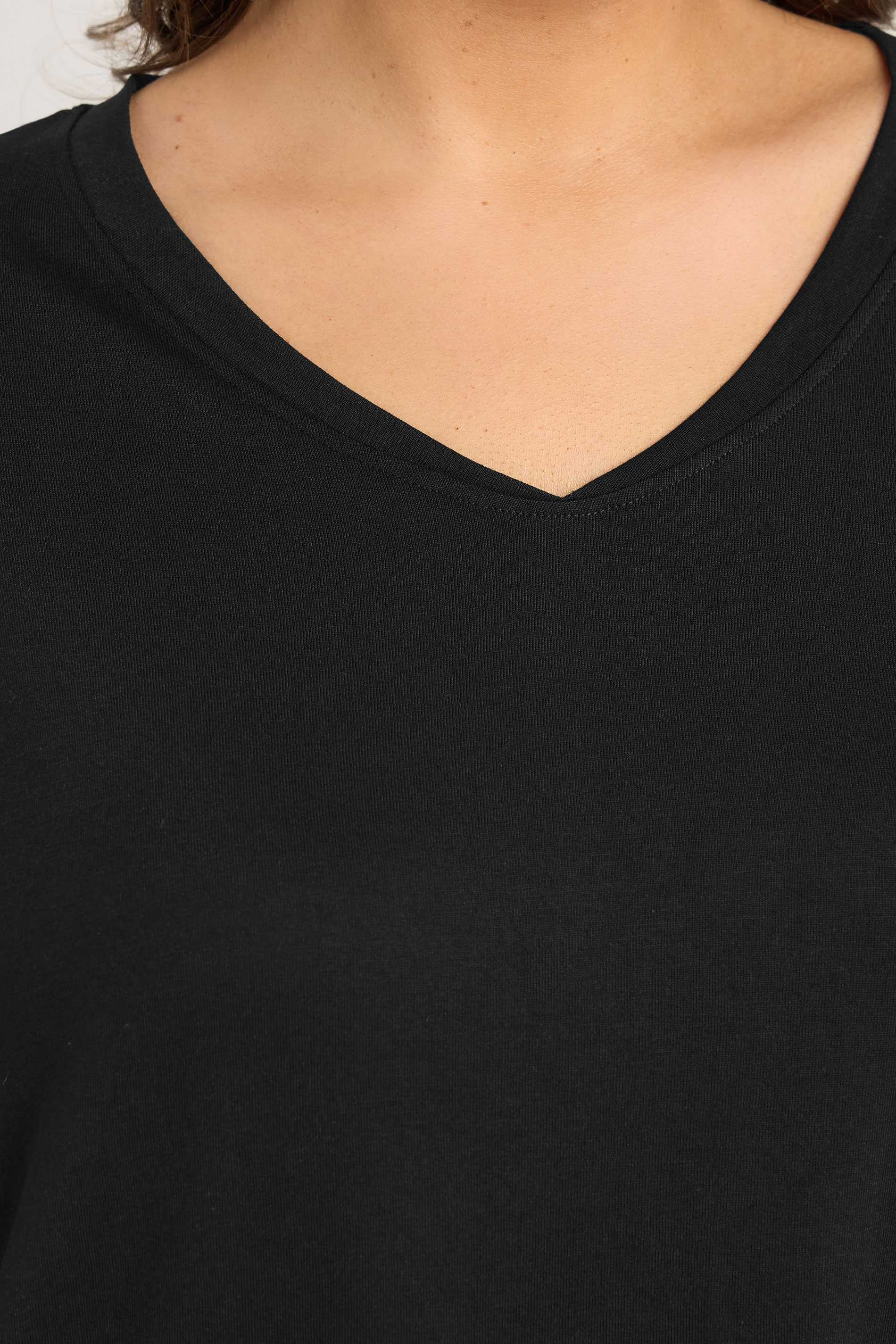EVANS Plus Size Black V-Neck Modal Top | Evans 4