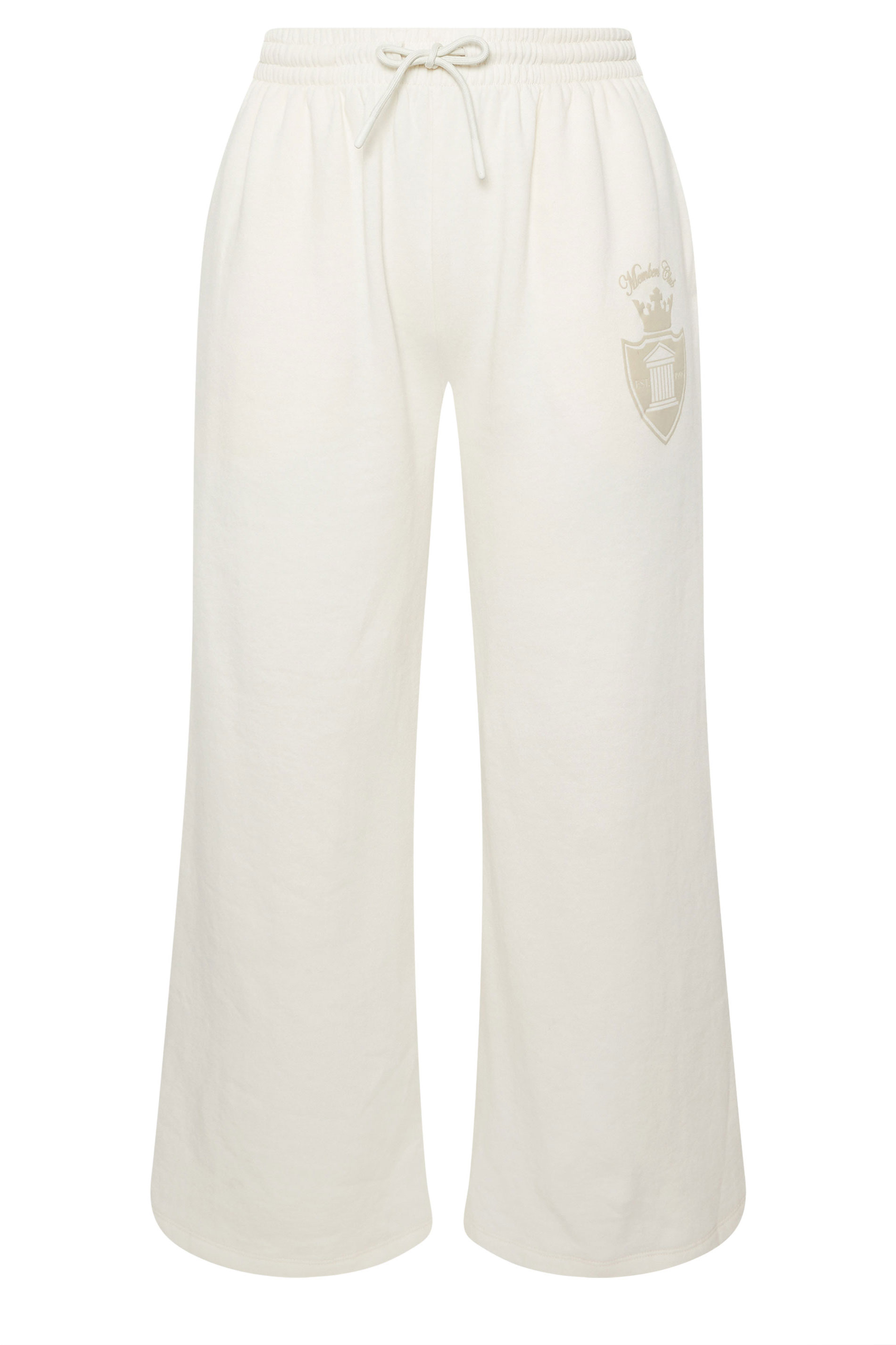 LIMITED COLLECTION Plus Size Cream 'New York' Wide Leg Joggers | Yours Clothing 5