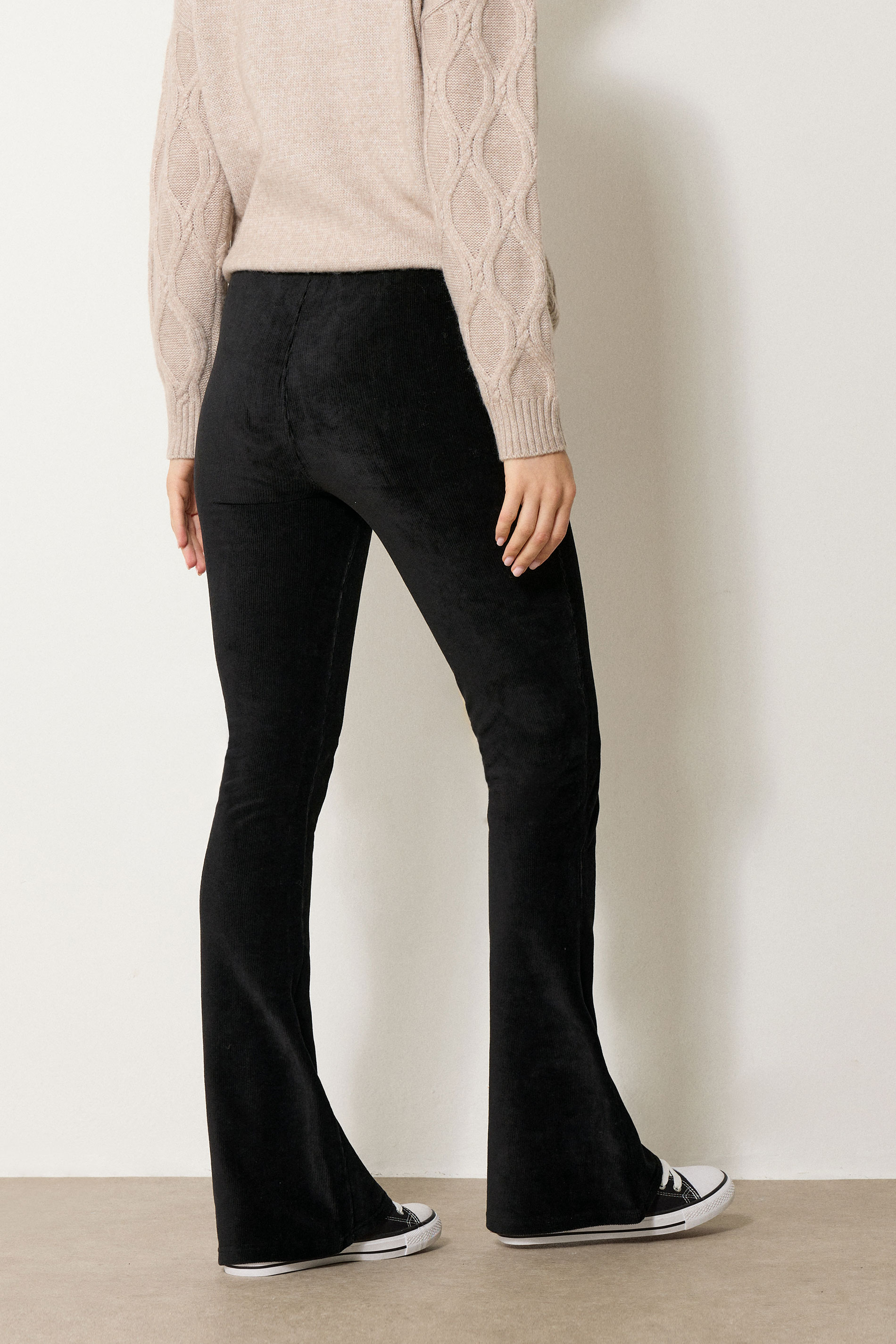 LTS Tall Black Cord Flared Leggings | Long Tall Sally 2