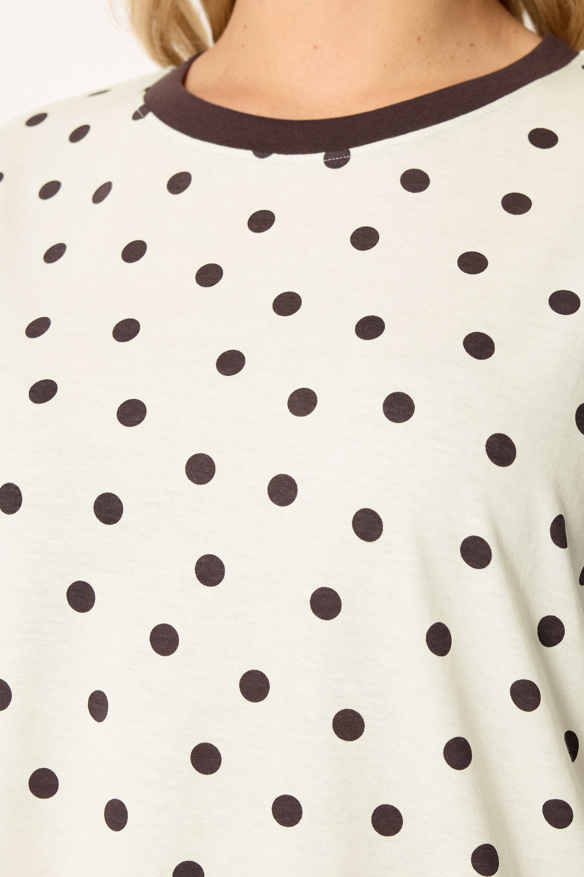 YOURS Plus Size White Spot Oversized T-Shirt | Yours Clothing 4