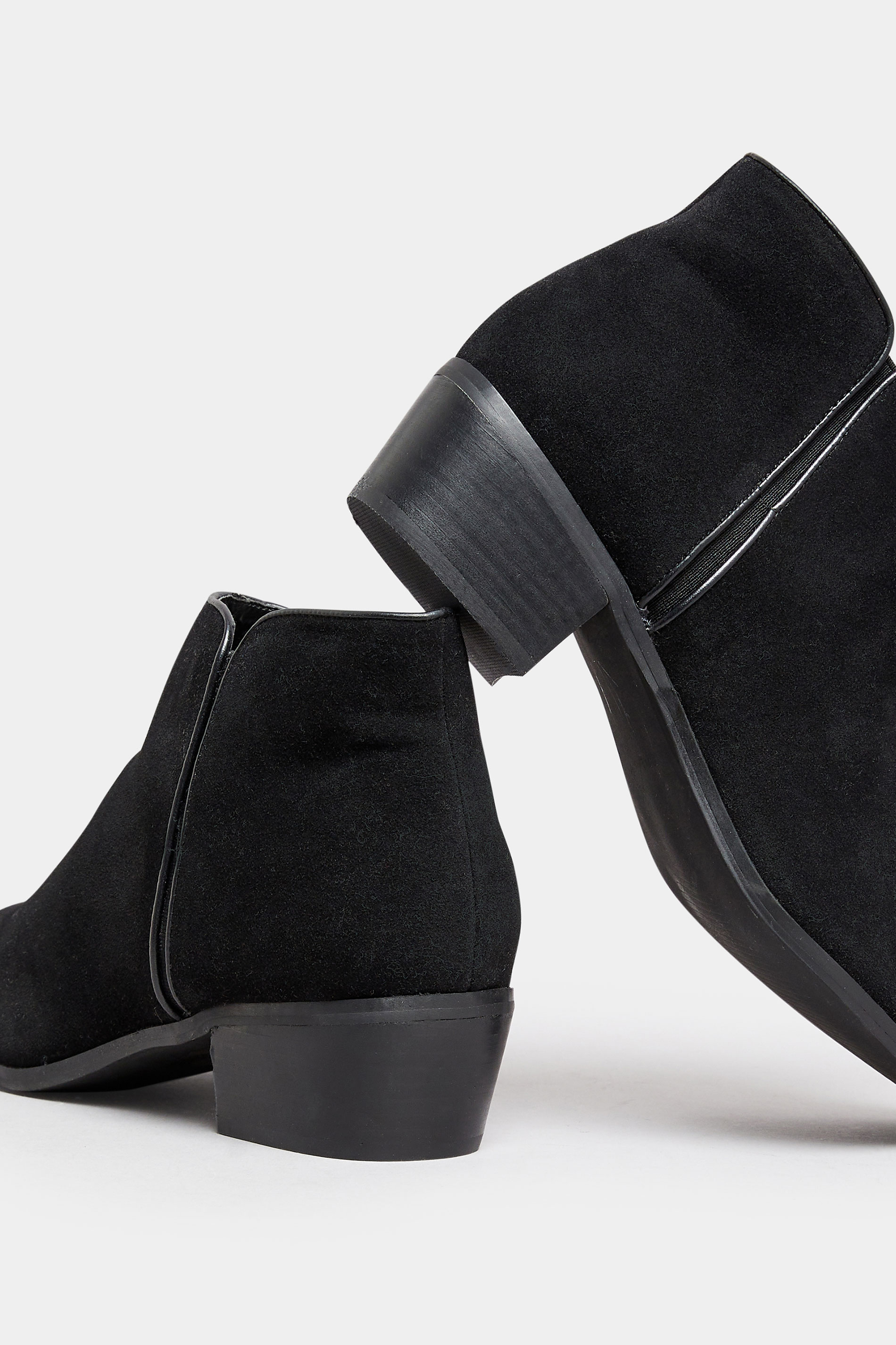 Avenue Black Suede Effect Ankle Boots 3