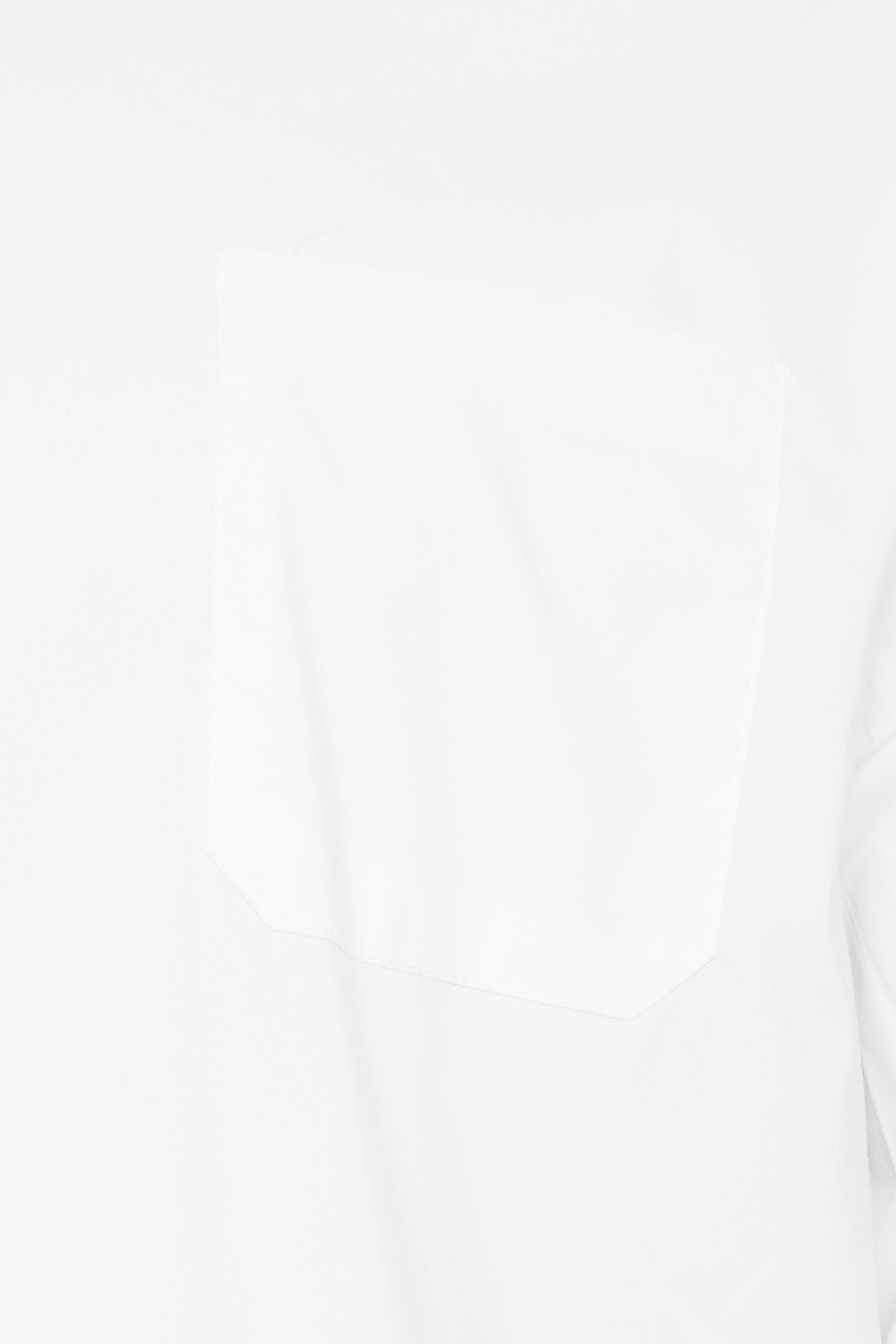 D555 Big & Tall White Long Sleeve Non Iron Stretch Shirt | BadRhino 5