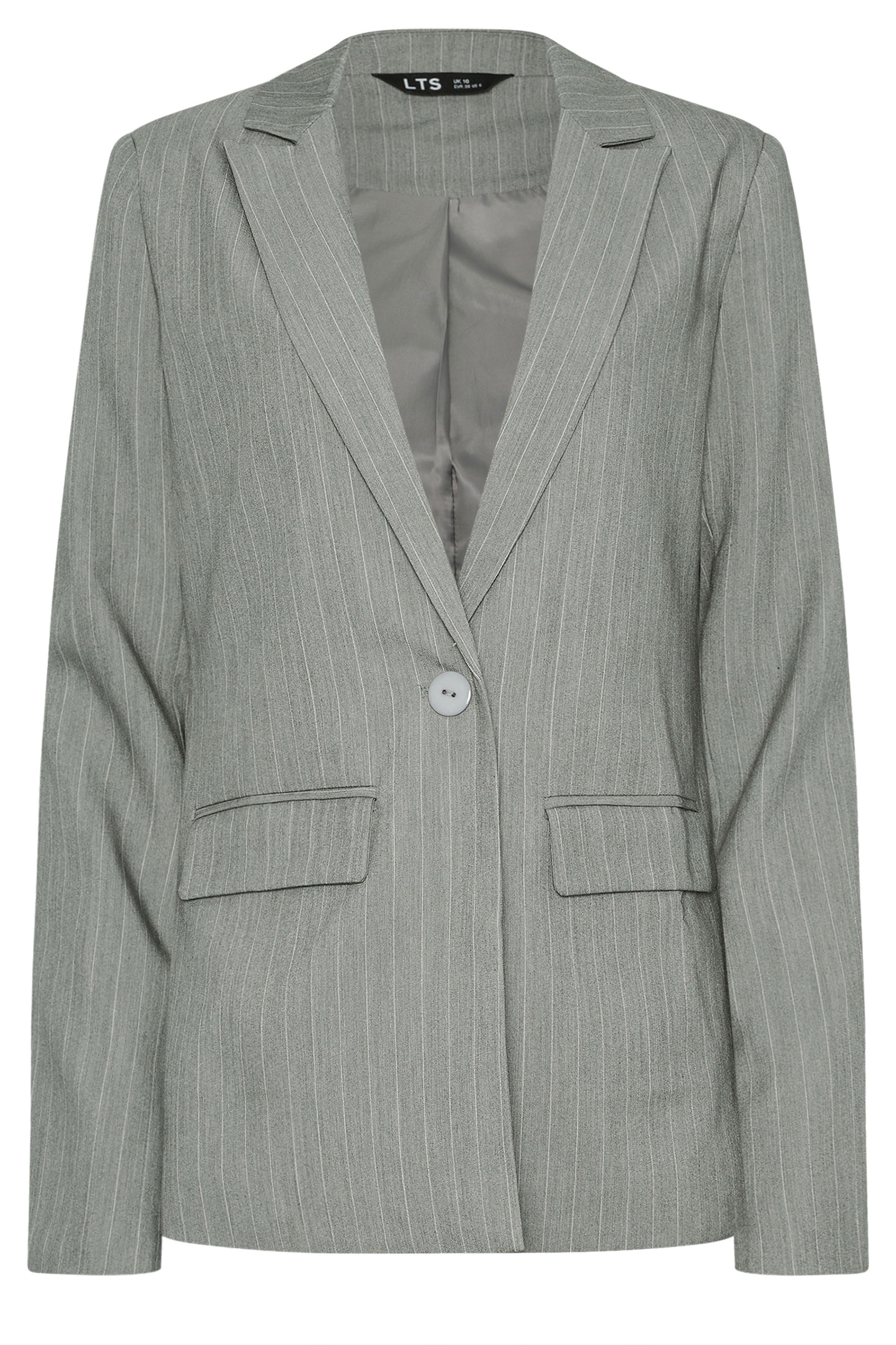 LTS PREMIUM Tall Grey Stripe Formal Blazer | Long Tall Sally 7