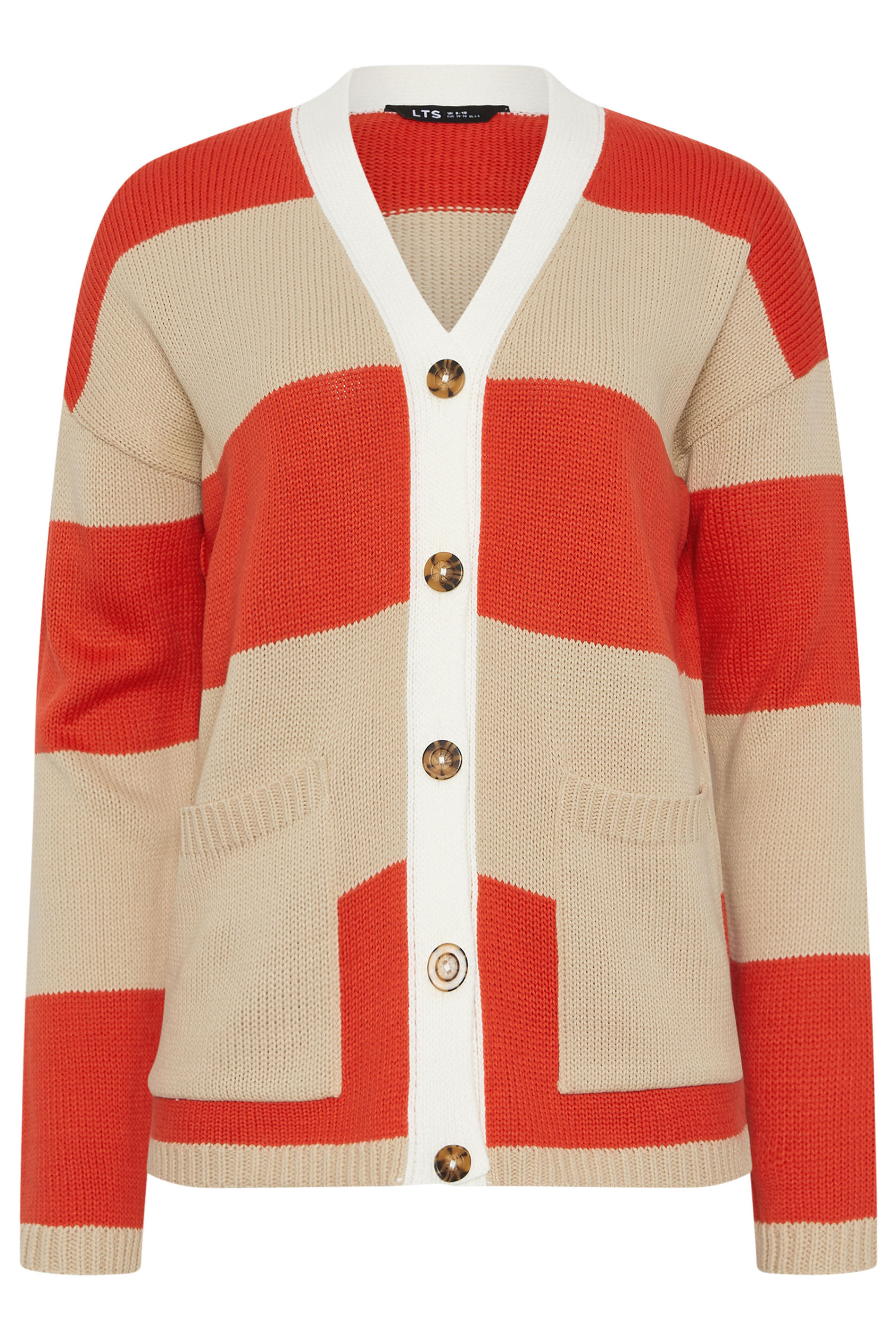 LTS Tall Women's Natural Brown & Red Cardigan | Long Tall Sally 5