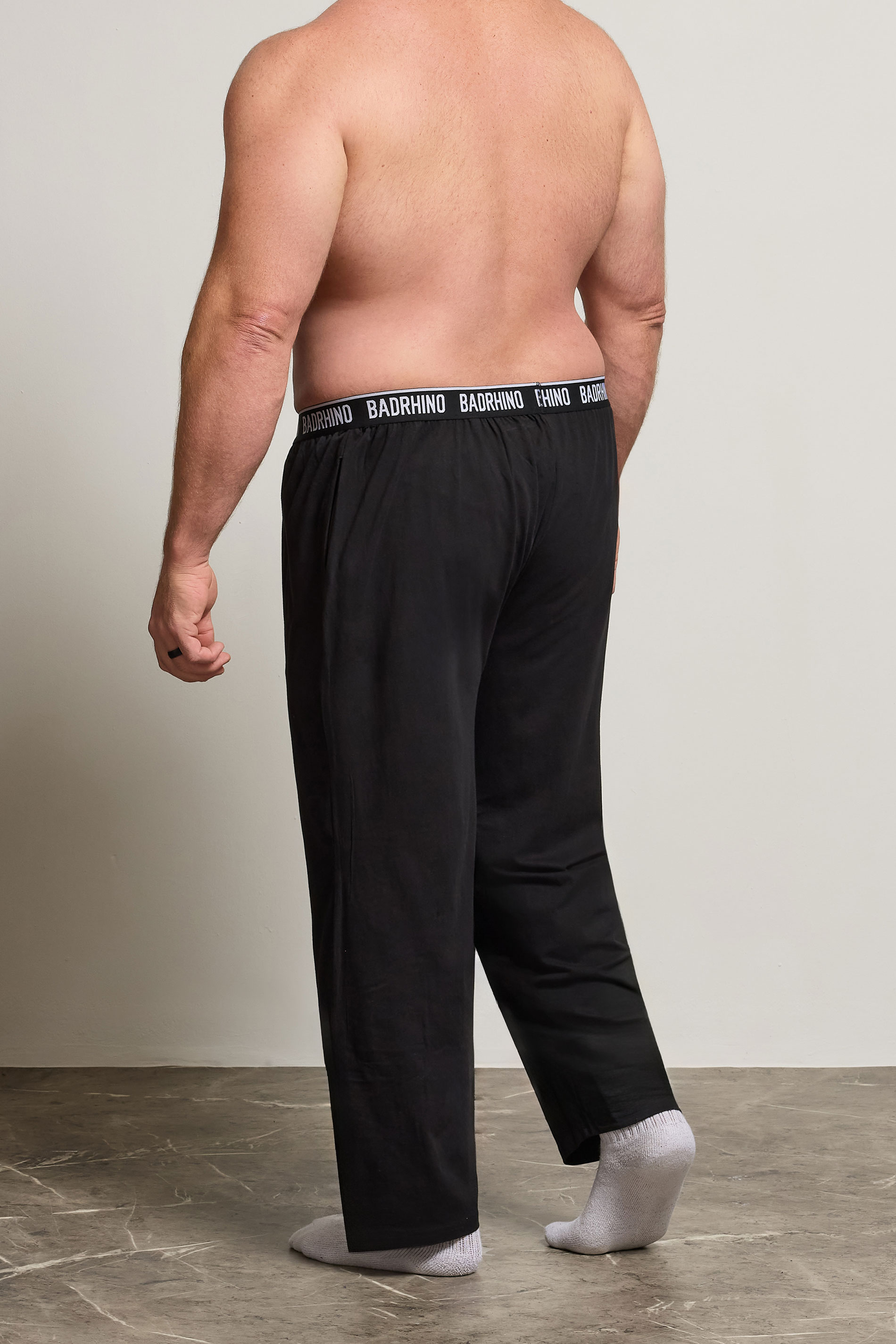 BadRhino Big & Tall Black Lounge Trousers | BadRhino 2