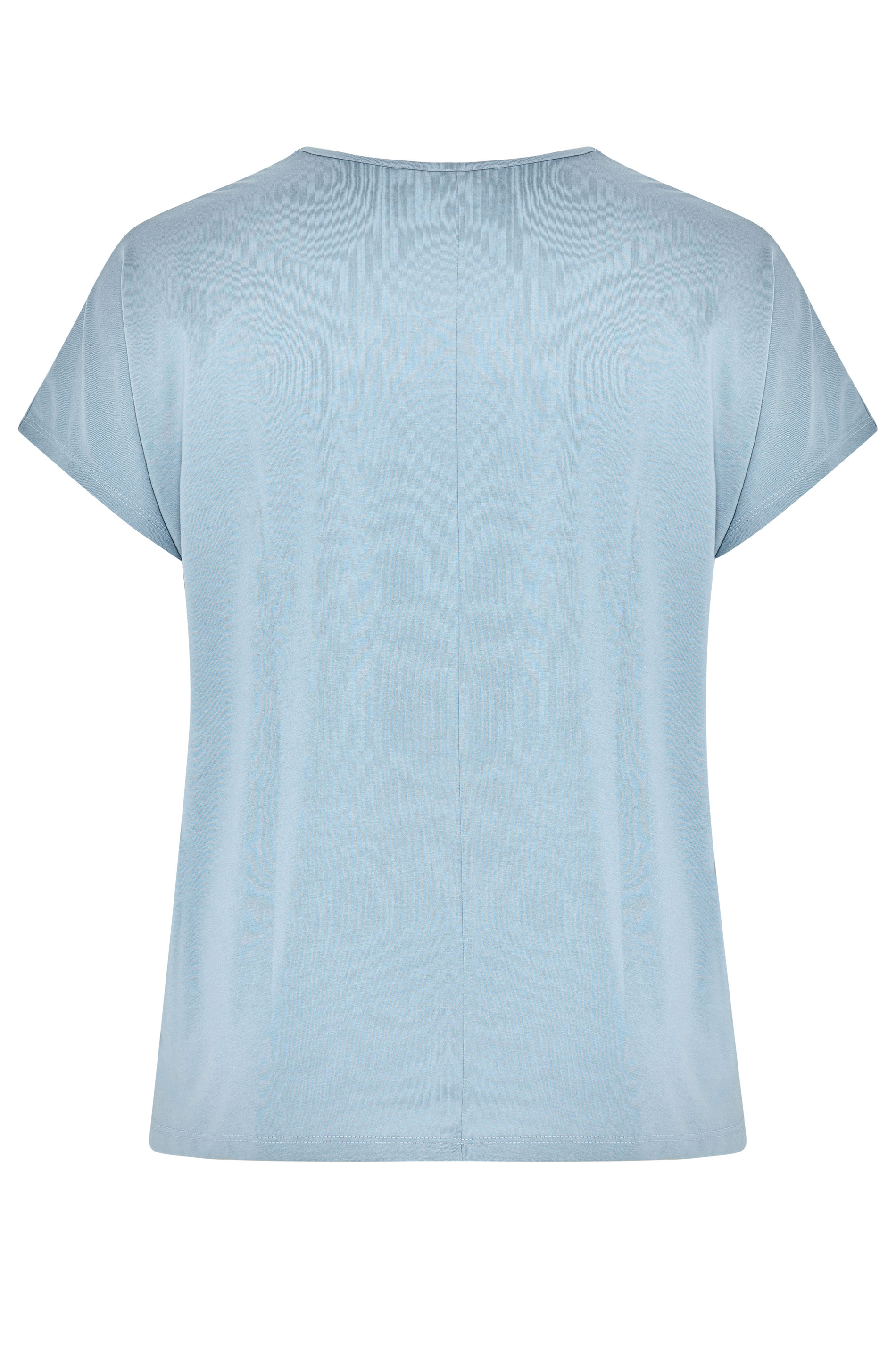 YOURS Plus Size Blue 'Mystic Soul' Laser Cut Slogan T-Shirt | Yours Clothing 6
