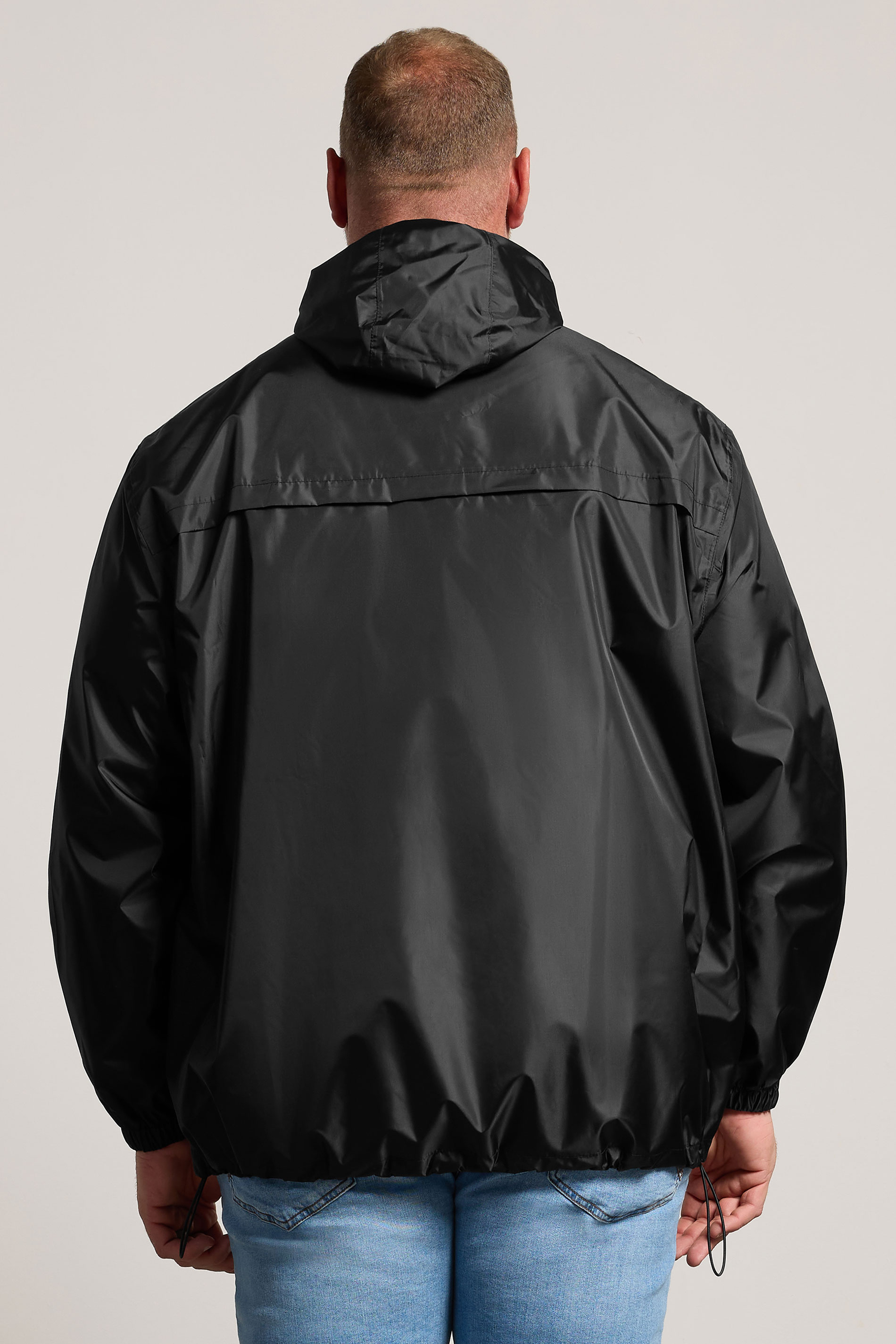 BadRhino Big & Tall Black Pac a Mac Hooded Jacket | BadRhino 2