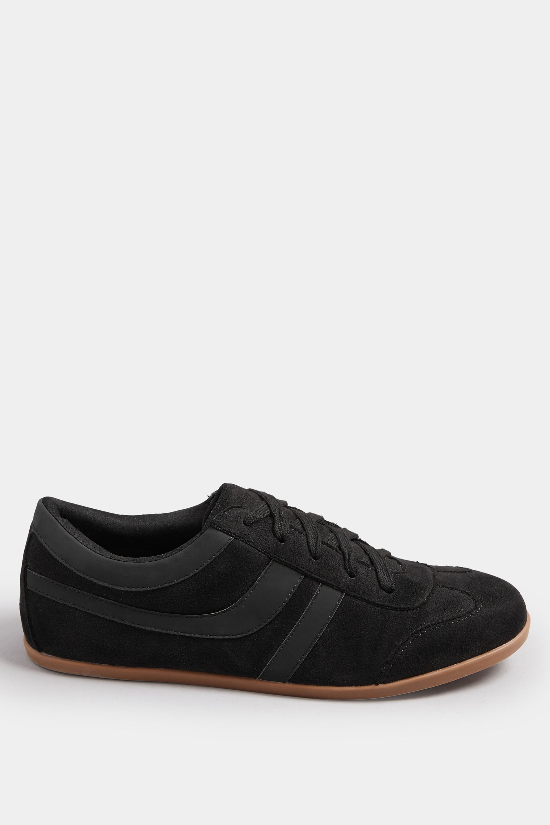 LTS Black Padded Retro Trainers In Standard Fit | Long Tall Sally 2