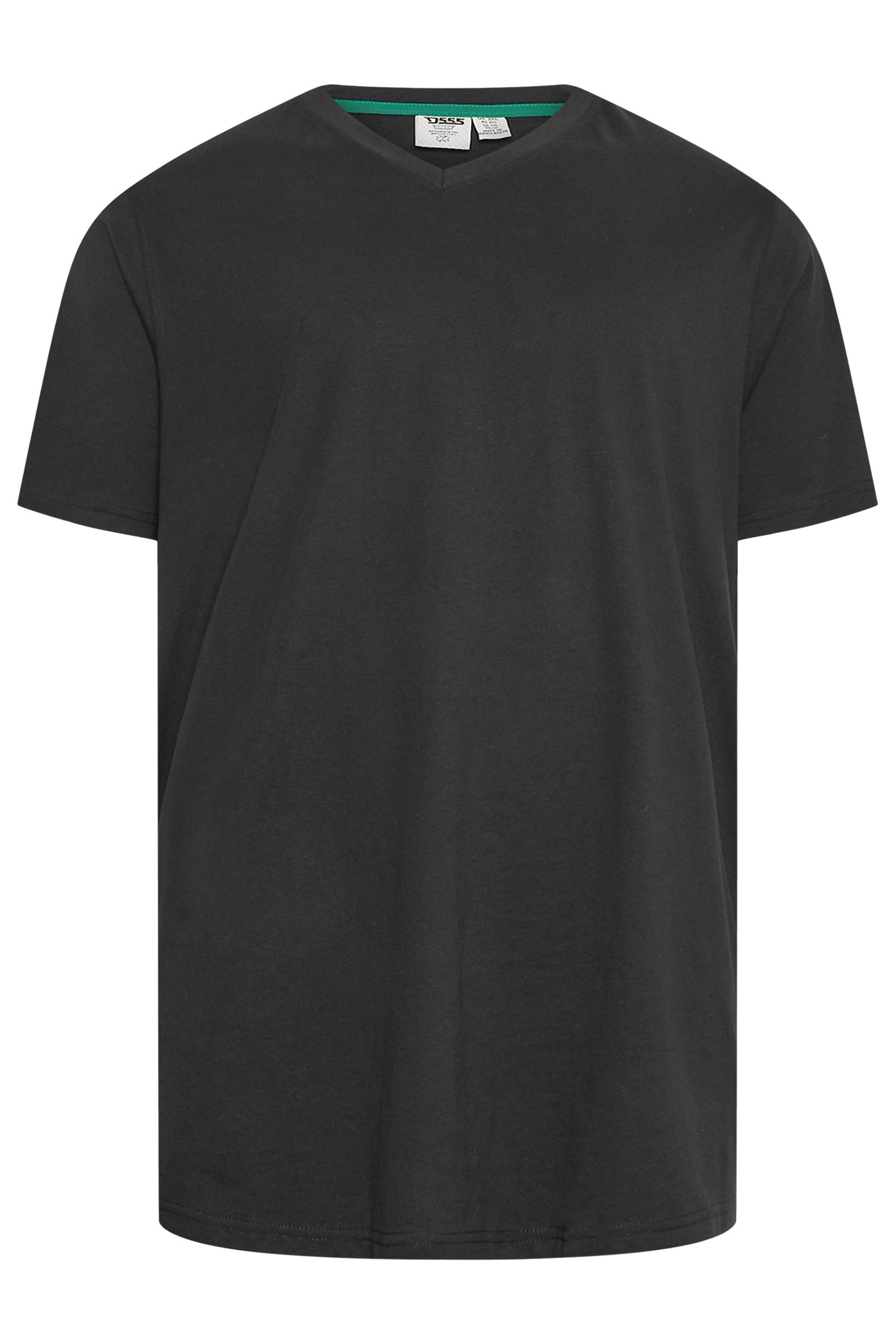 D555 Big & Tall Black Short Sleeve T-Shirt | BadRhino 1