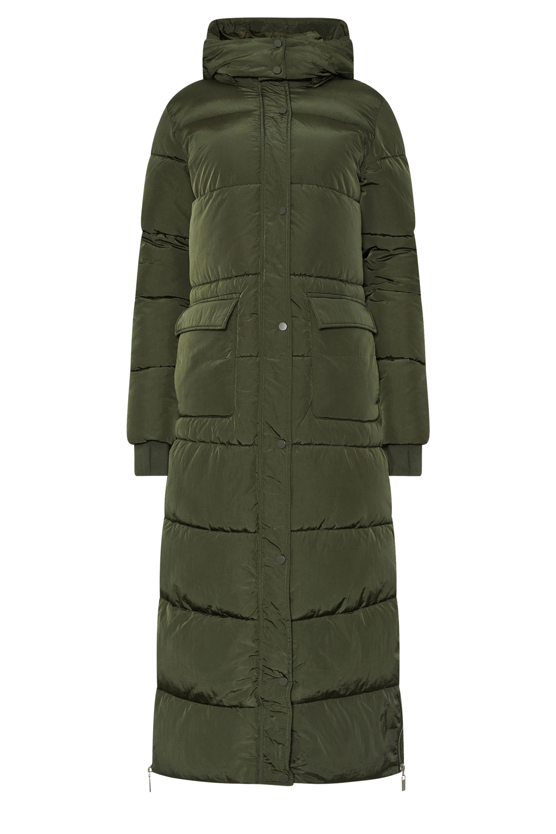 LTS Tall Khaki Padded Longline Maxi Coat | Long Tall Sally 6