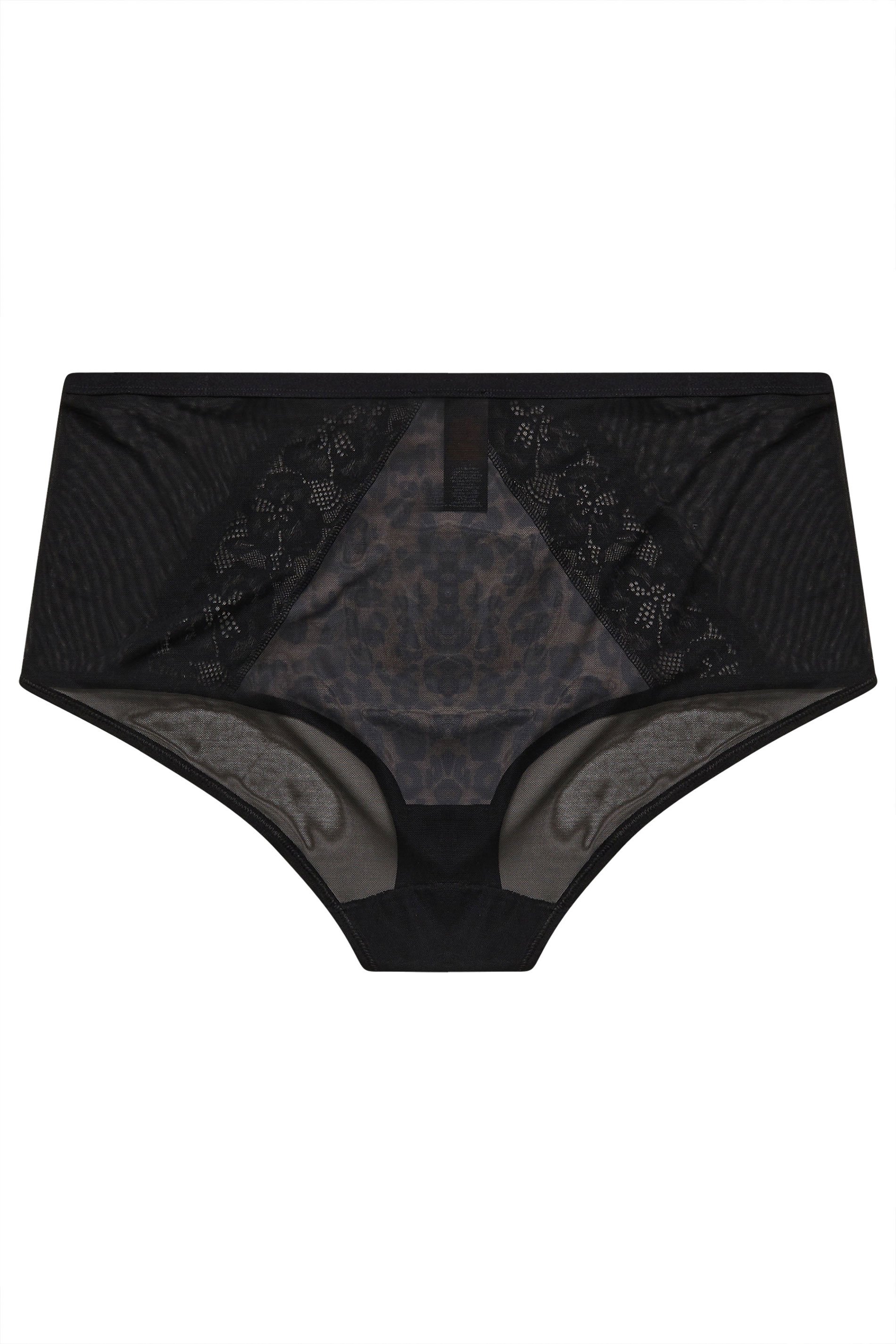 YOURS Plus Size Natural Brown Leopard Print Satin Briefs | Yours Clothing 6